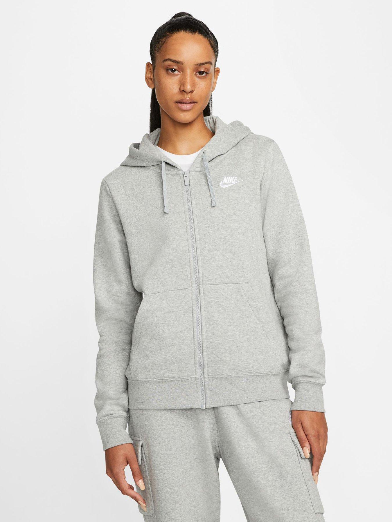 Nike grey zip deals up