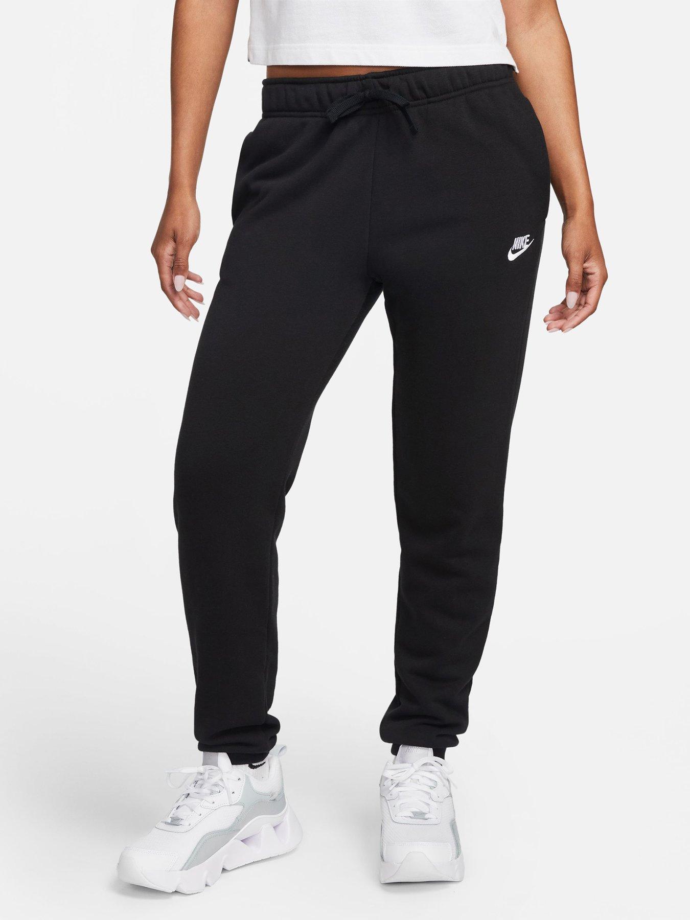 Black nike fleece joggers womens hot sale