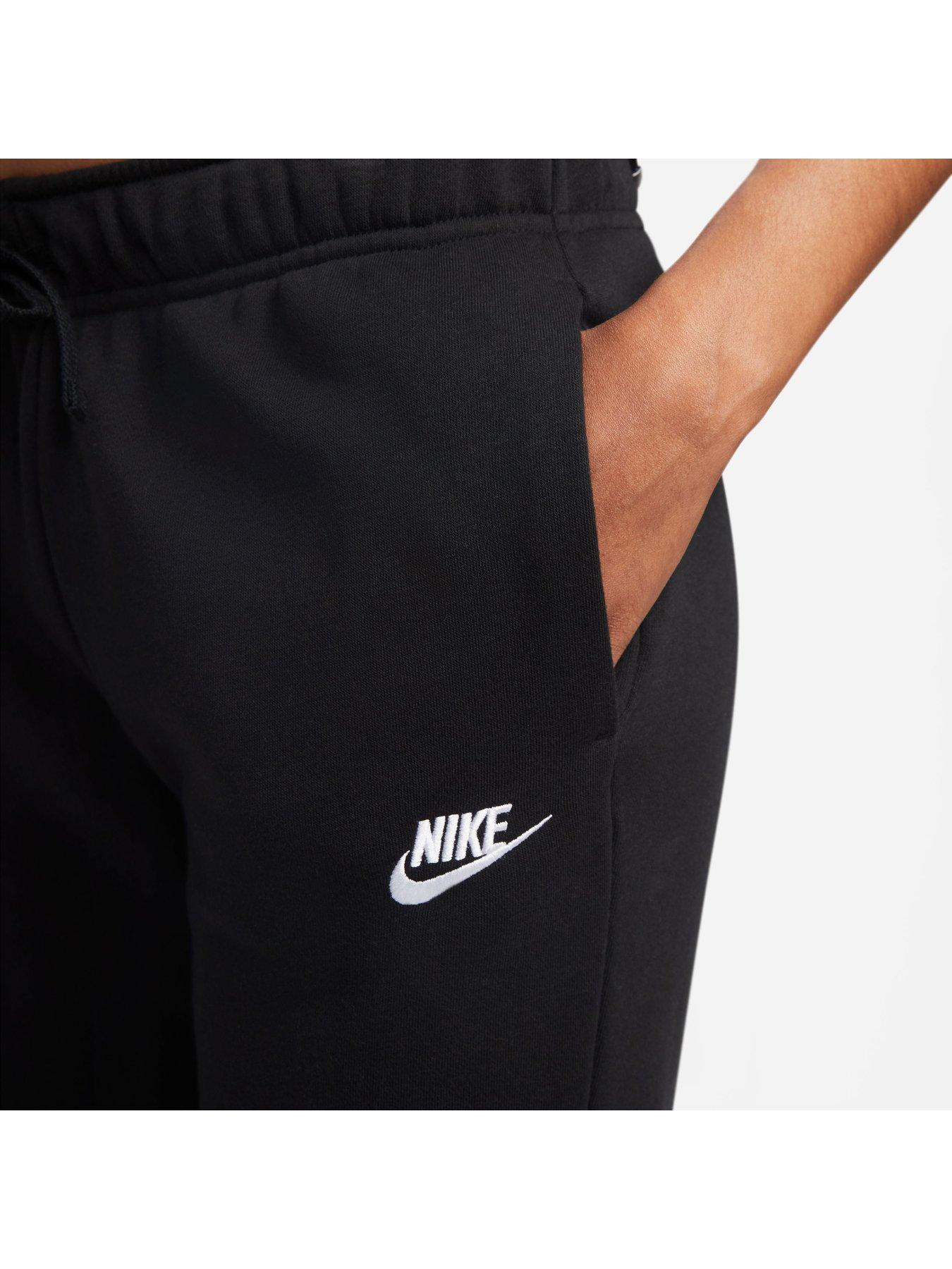 Women's Nike Sportswear Double Waisted Fleece Joggers 2XL Black Sweatpants