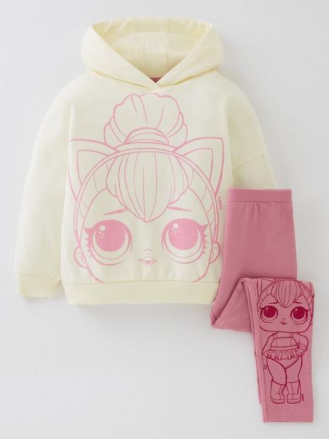 lol-surprise-girls-lol-surprise-two-piece-kitty-queen-hoodie-and-legging-set-beige