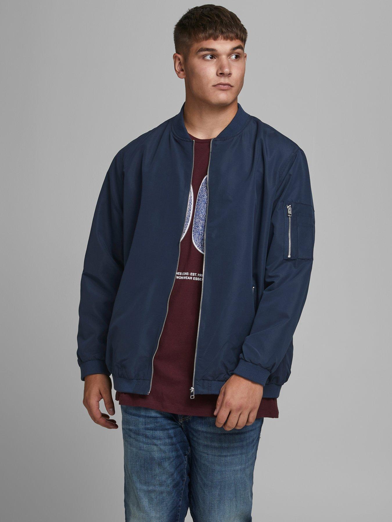 jack-jones-plus-bomber-jacket-navyfront