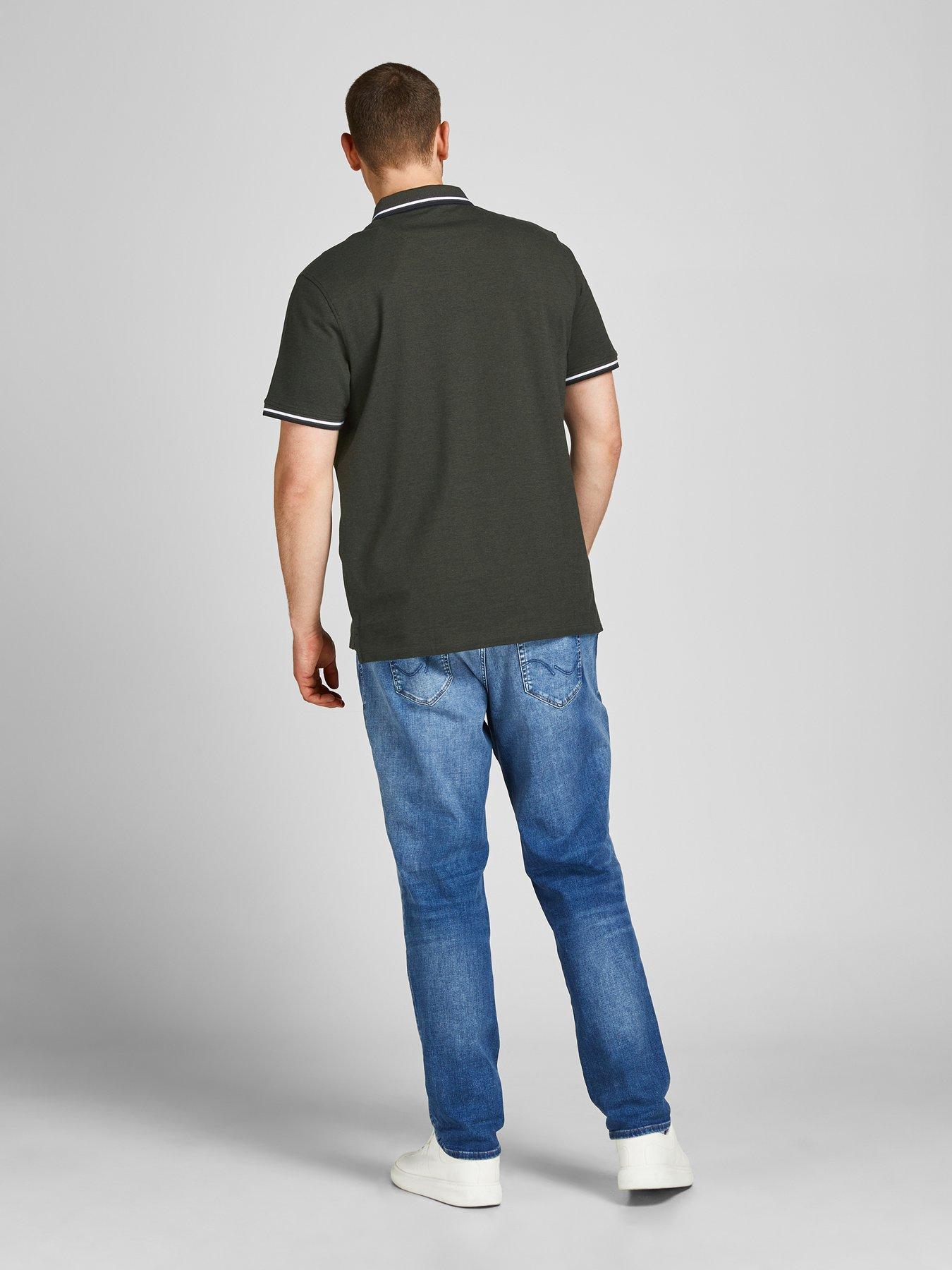 Image 2 of 4 of Jack & Jones Plus Paulos Small Logo Polo Shirt - Green