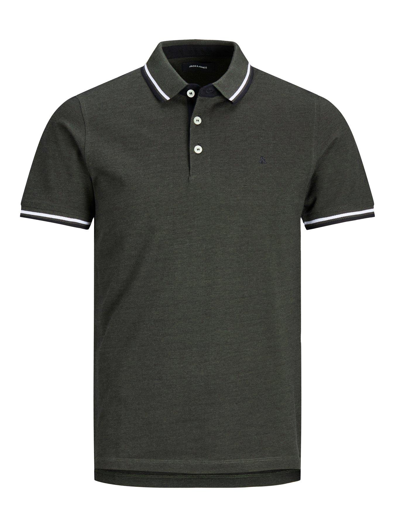 Image 4 of 4 of Jack & Jones Plus Paulos Small Logo Polo Shirt - Green