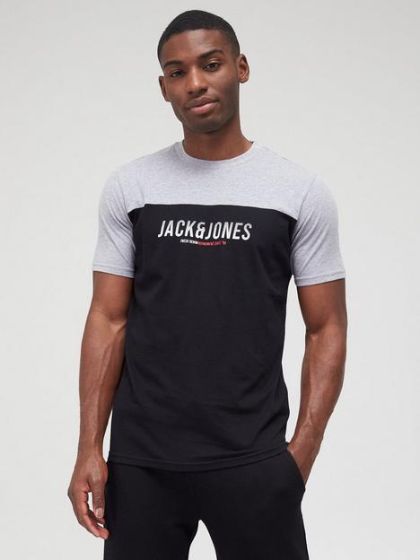 jack-jones-colour-block-logo-t-shirt-black