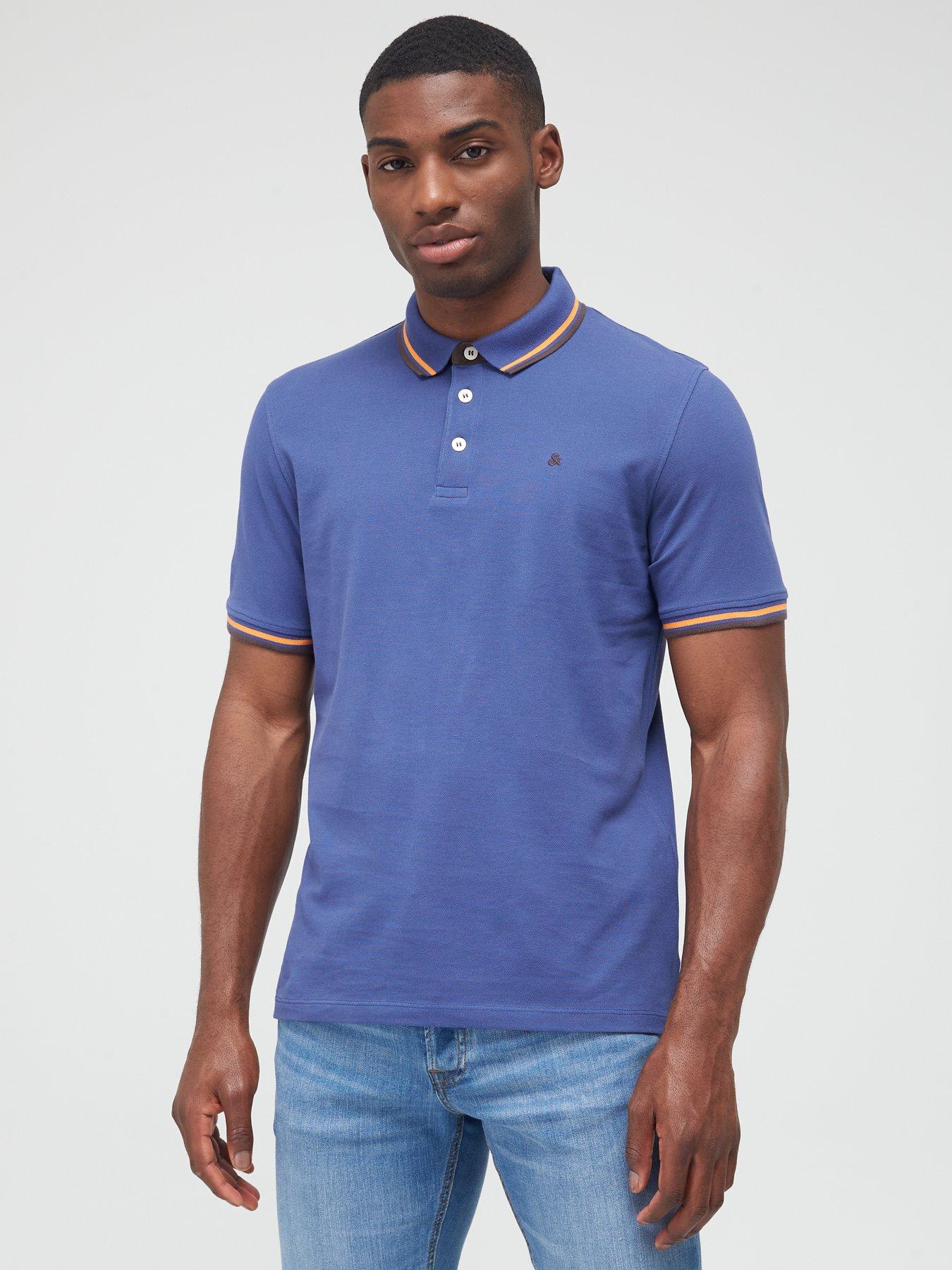 undefined Paulos Small Logo Short Sleeve Polo Shirt - Denim Blue