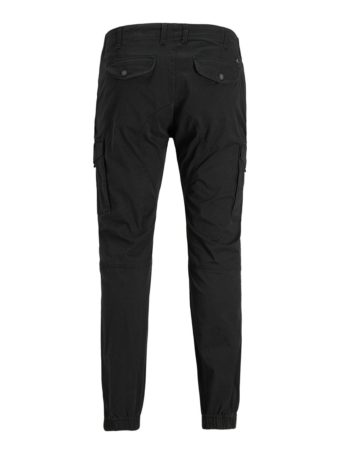 jack-jones-plus-paul-tapered-fit-cuffed-cargo-pants-blackoutfit