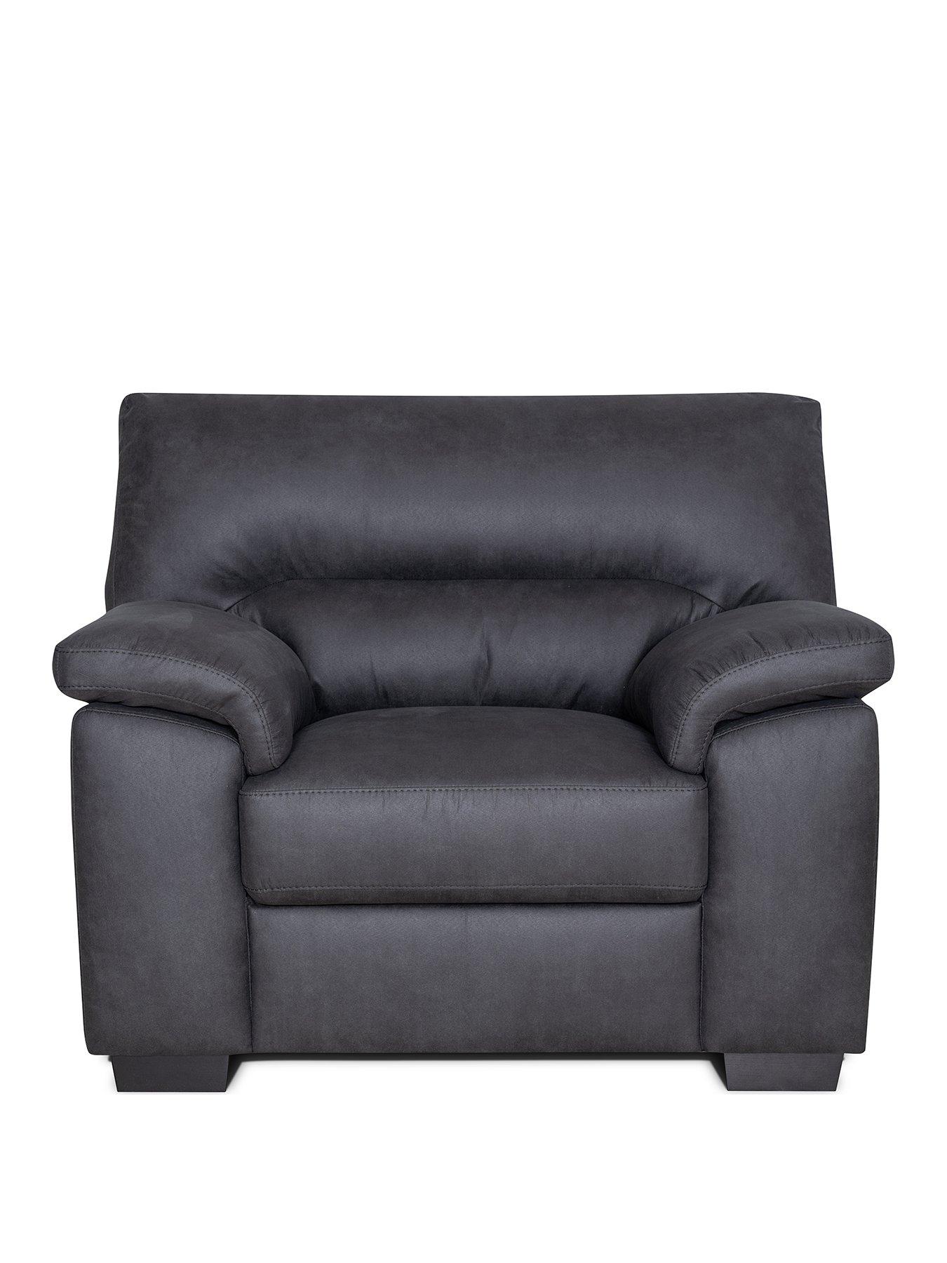 Image 2 of 6 of The Very Collection Danielle Faux Leather Armchair - Black&nbsp;- FSC&reg; Certified