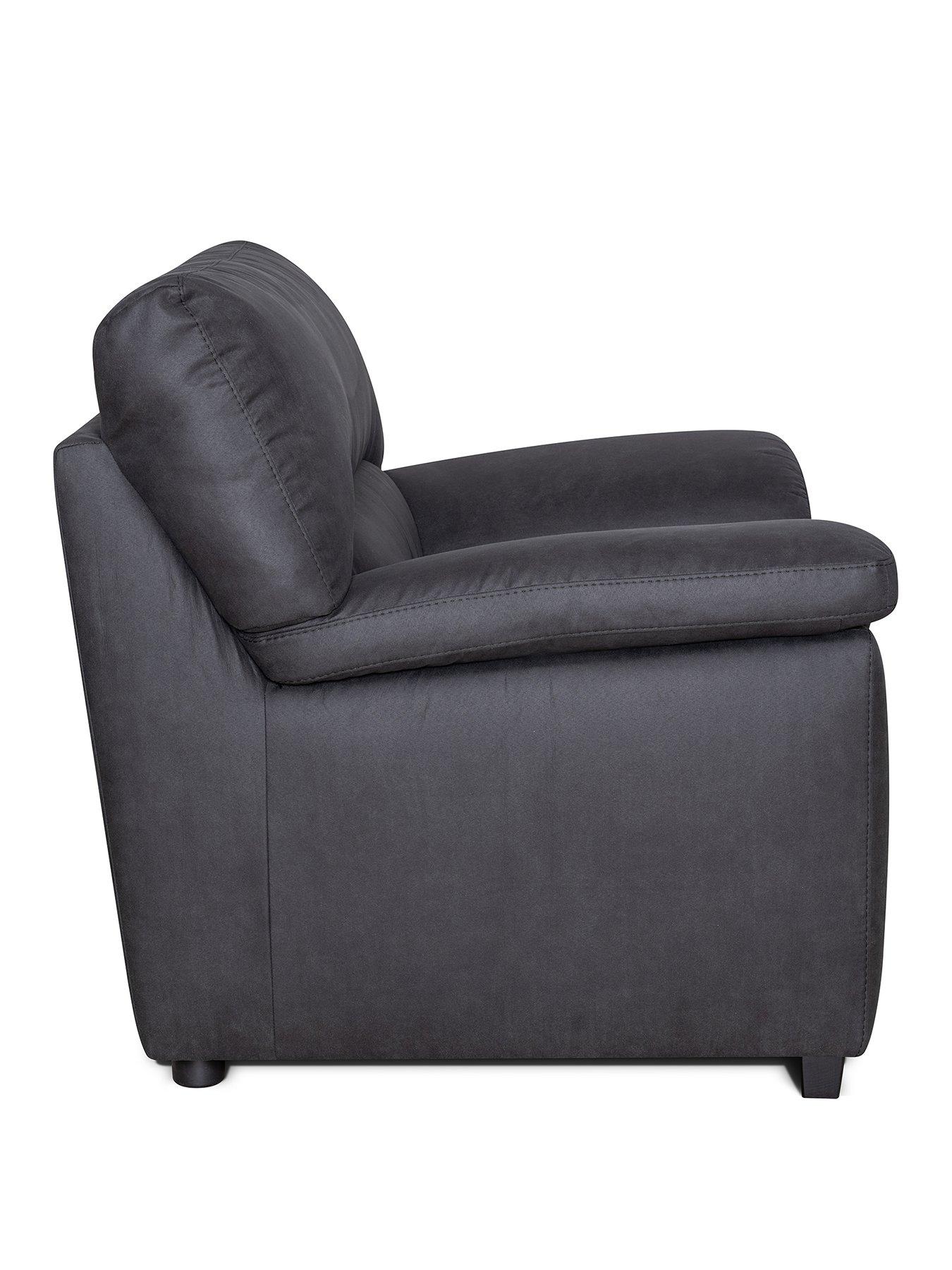 Image 3 of 6 of The Very Collection Danielle Faux Leather Armchair - Black&nbsp;- FSC&reg; Certified