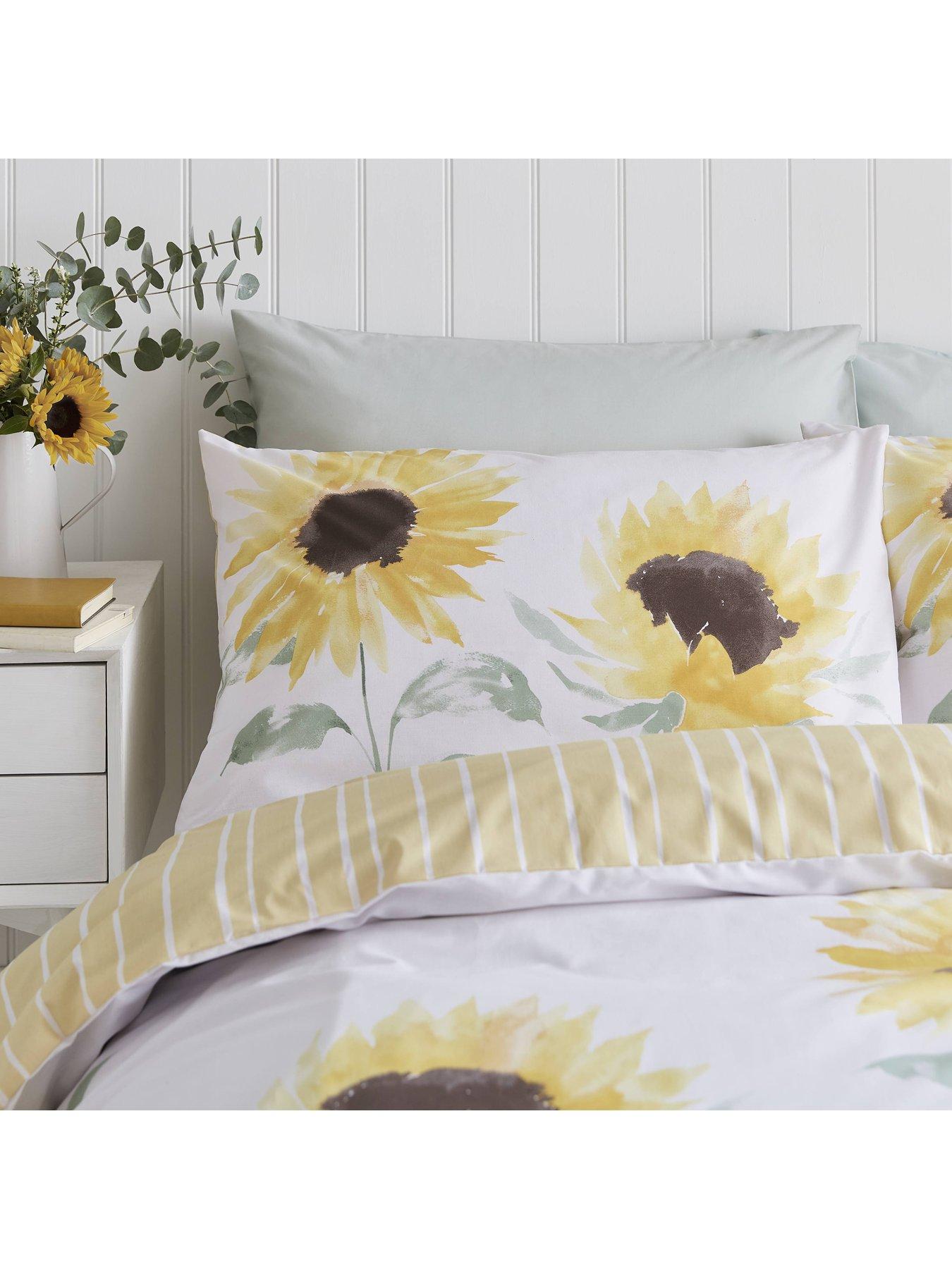 Painted Sunflower Duvet Cover Set Yellow