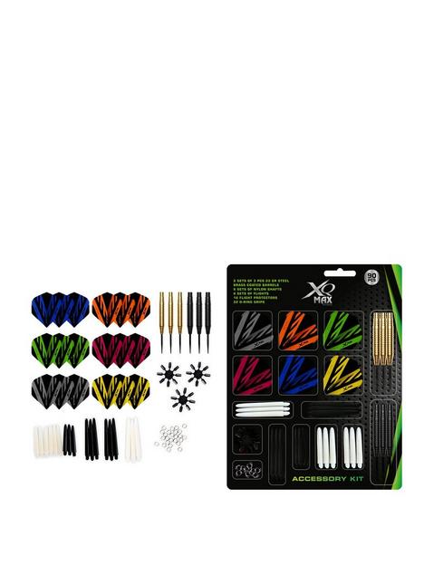 xq-max-xq-max-90-piece-darts-accessory-kit-includes-2-sets-of-brass-barrels-6-sets-of-nylon-shafts-6-sets-of-flights-flight-protector-32-o-rings