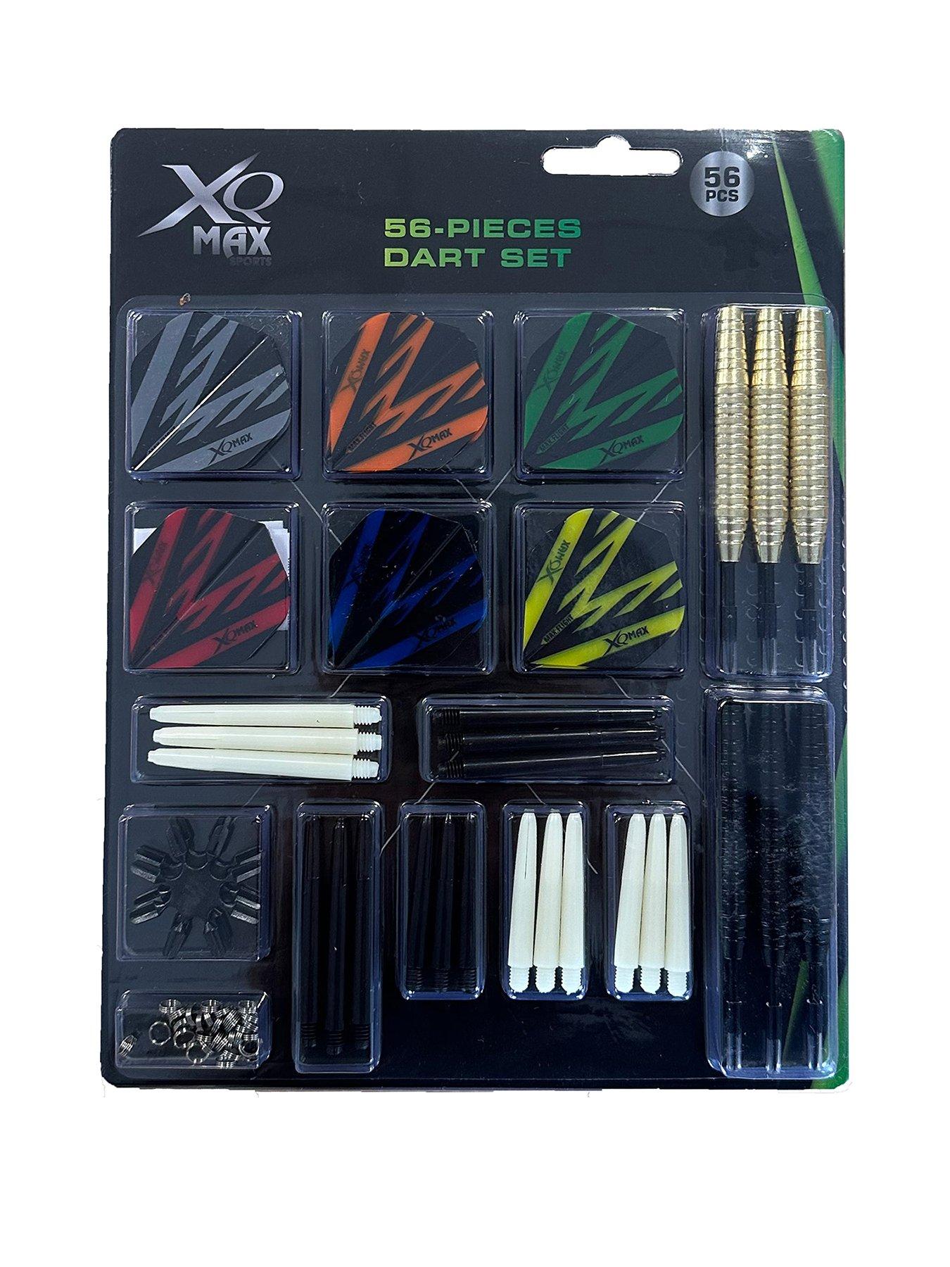 XQ Max XQ Max - 56 Piece Darts Accessory Kit - Includes 2 Sets of Brass Barrels, 6 Sets of Nylon Shafts, 6 Sets of Flights, Flight Protector, 32 O-Rings