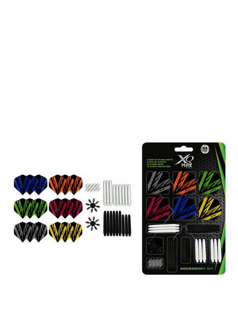 xq-max-xq-max-84-piece-darts-accessory-kit-includes-6-sets-of-nylon-shafts-6-sets-of-flights-flight-protector-32-o-rings