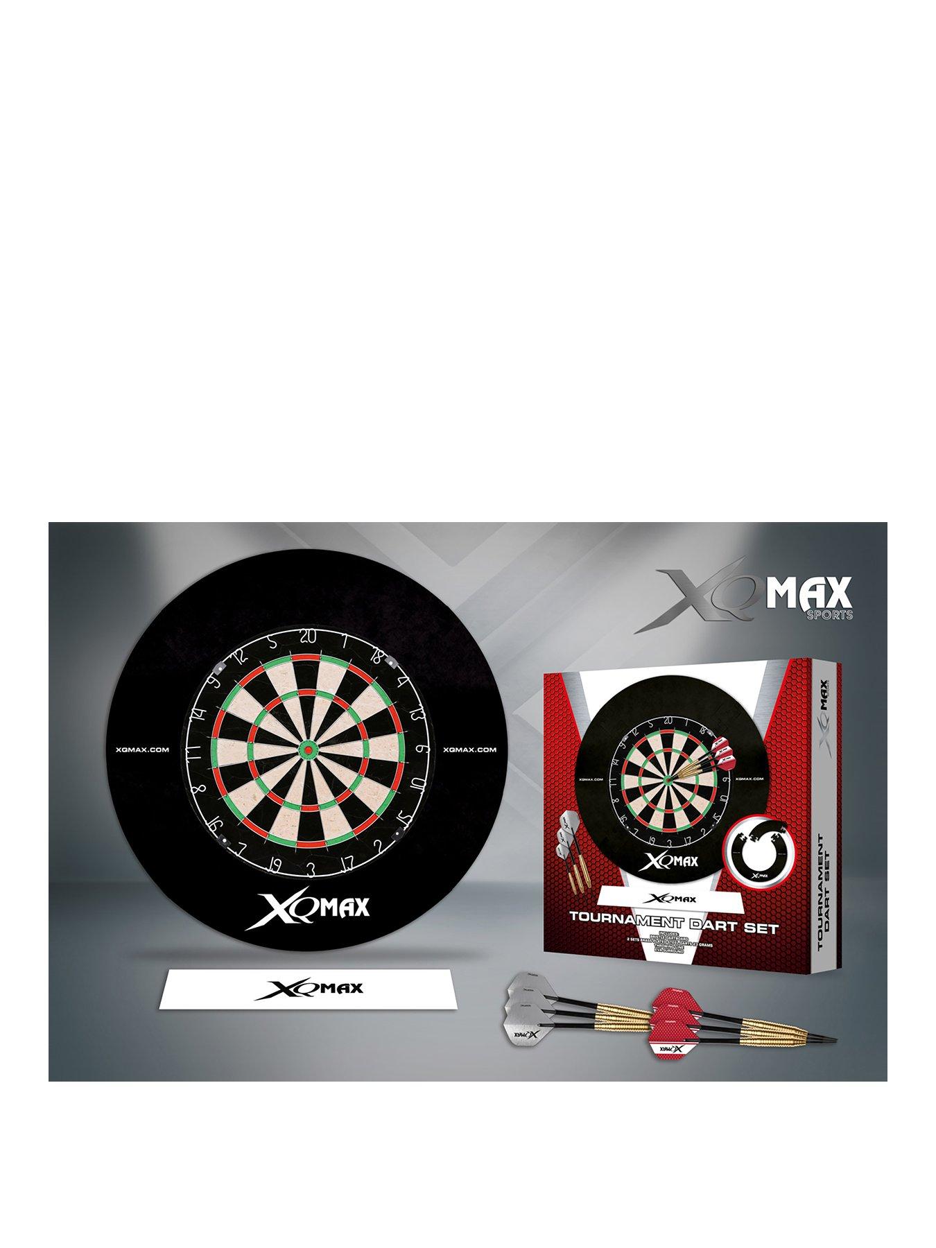 undefined XQ Max - Surround Tournament Dartboard Set - Includes Bristle Dartboard, Michael Van Gerwen Darts, Flights, Surround Ring