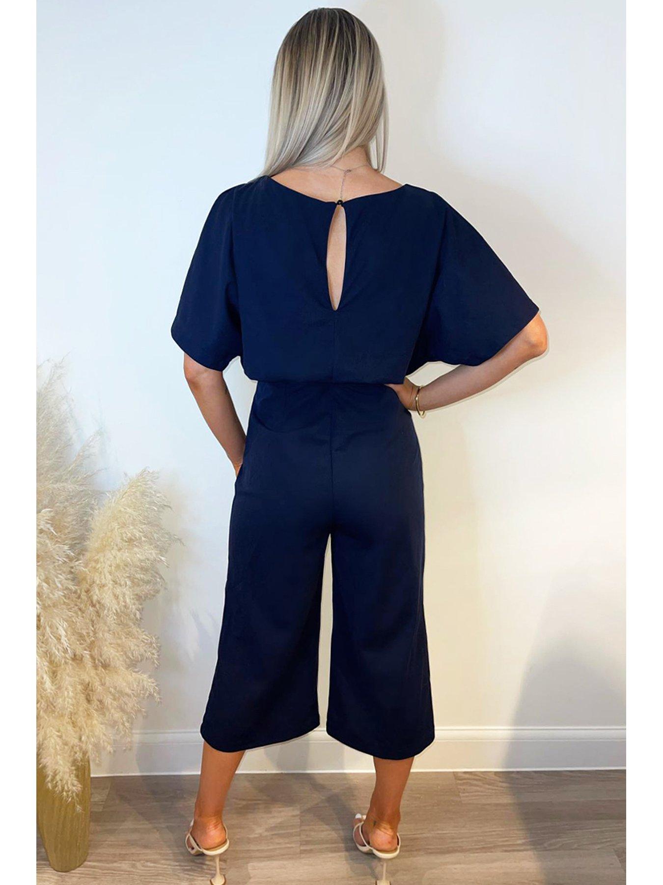 Navy store batwing jumpsuit