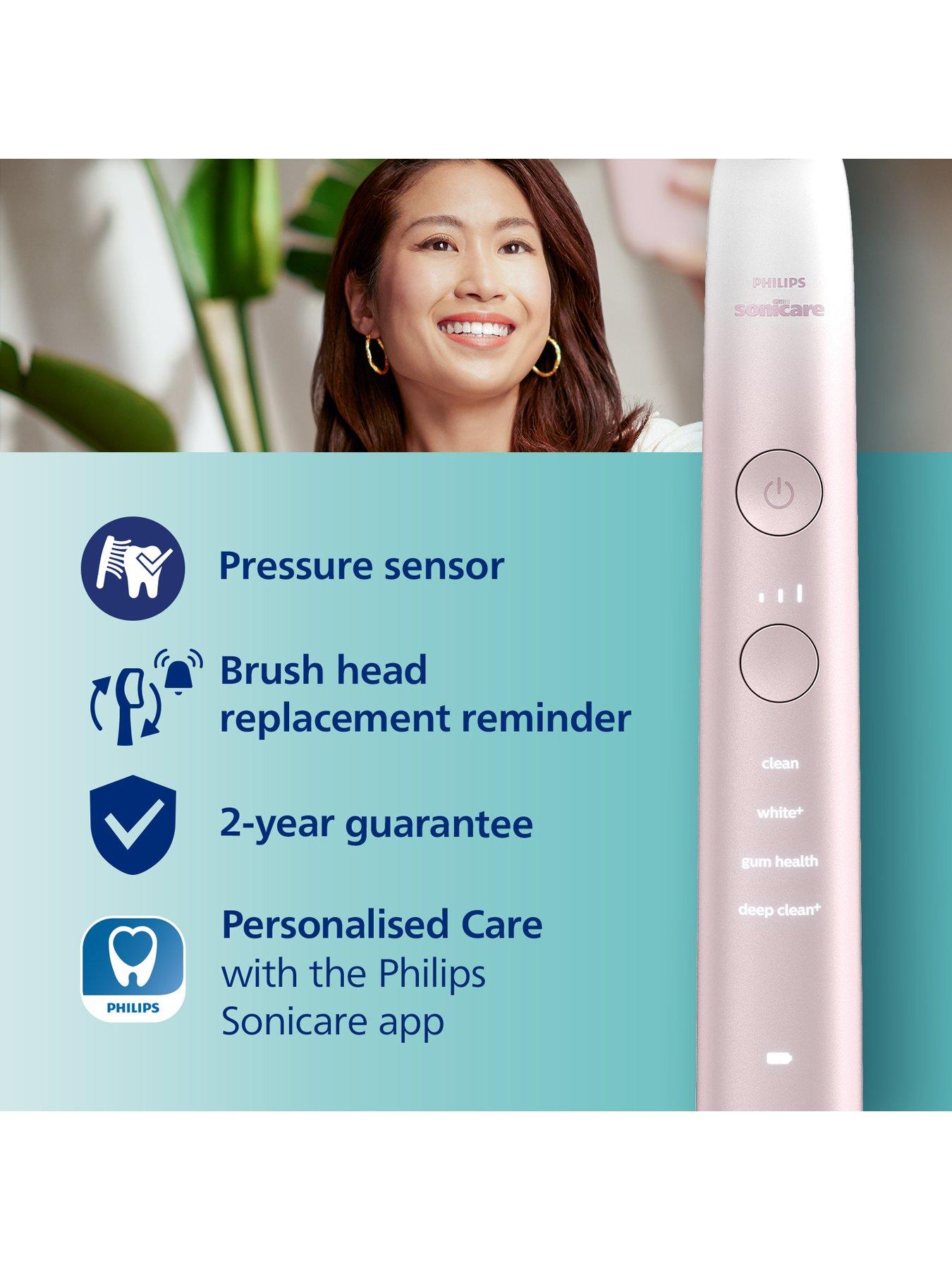 Image 3 of 8 of Philips Philips Sonicare DiamondClean 9000 Electric Toothbrush, Pink, Special Edition, Travel Case &amp; App - HX9911/84