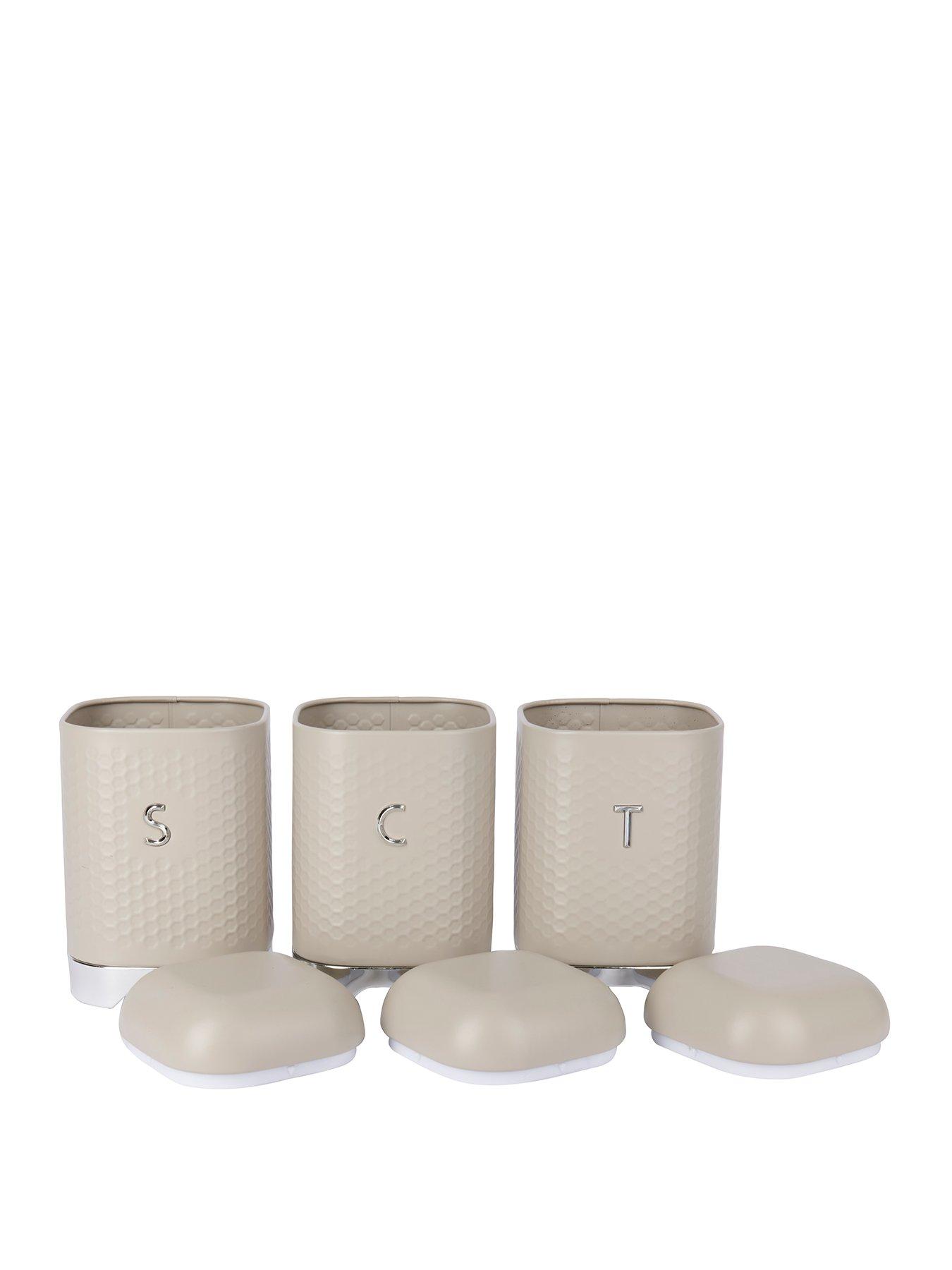 undefined Lovello Tea, Coffee and Sugar Storage Canisters - Latte