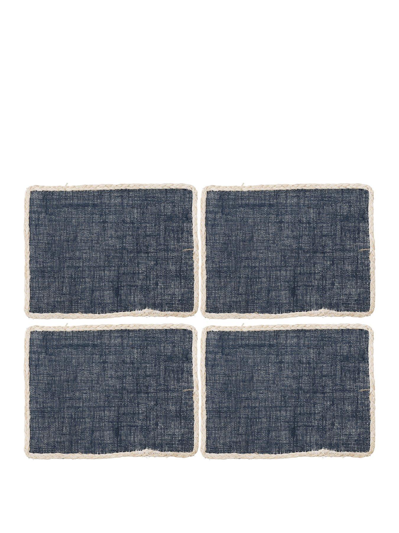 undefined Jute Blue Set Of 4 Placemats