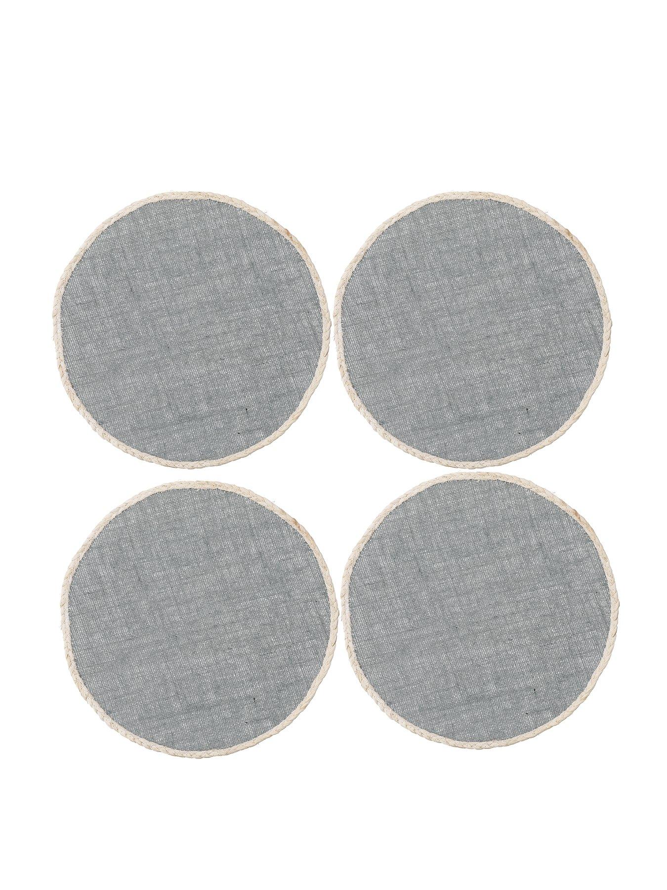 undefined Jute Grey Set Of 4 Placemats