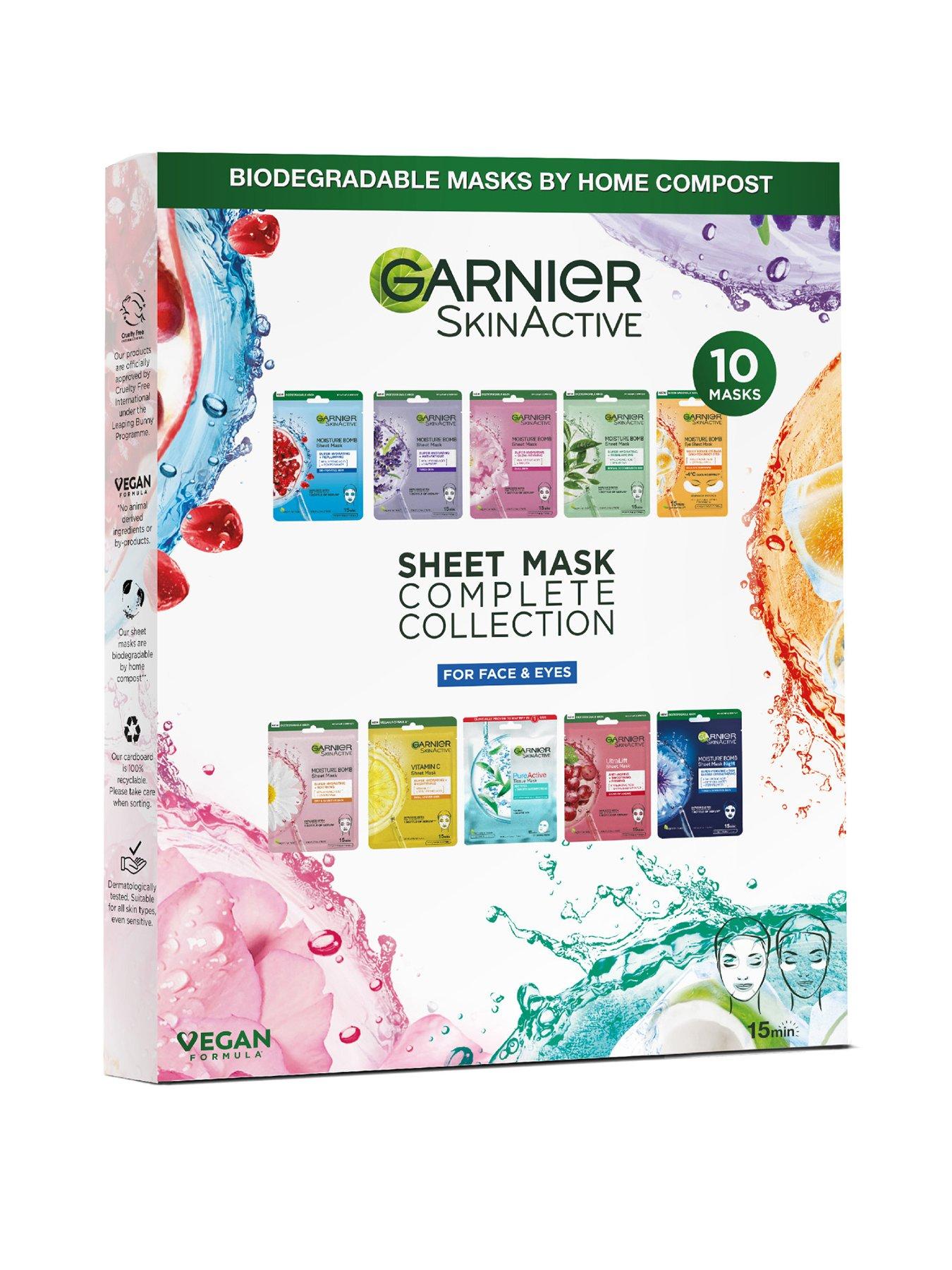 Image 1 of 6 of Garnier Garnier SkinActive Sheet Masks Complete Collection, Set of 10 Face &amp; Eye Masks