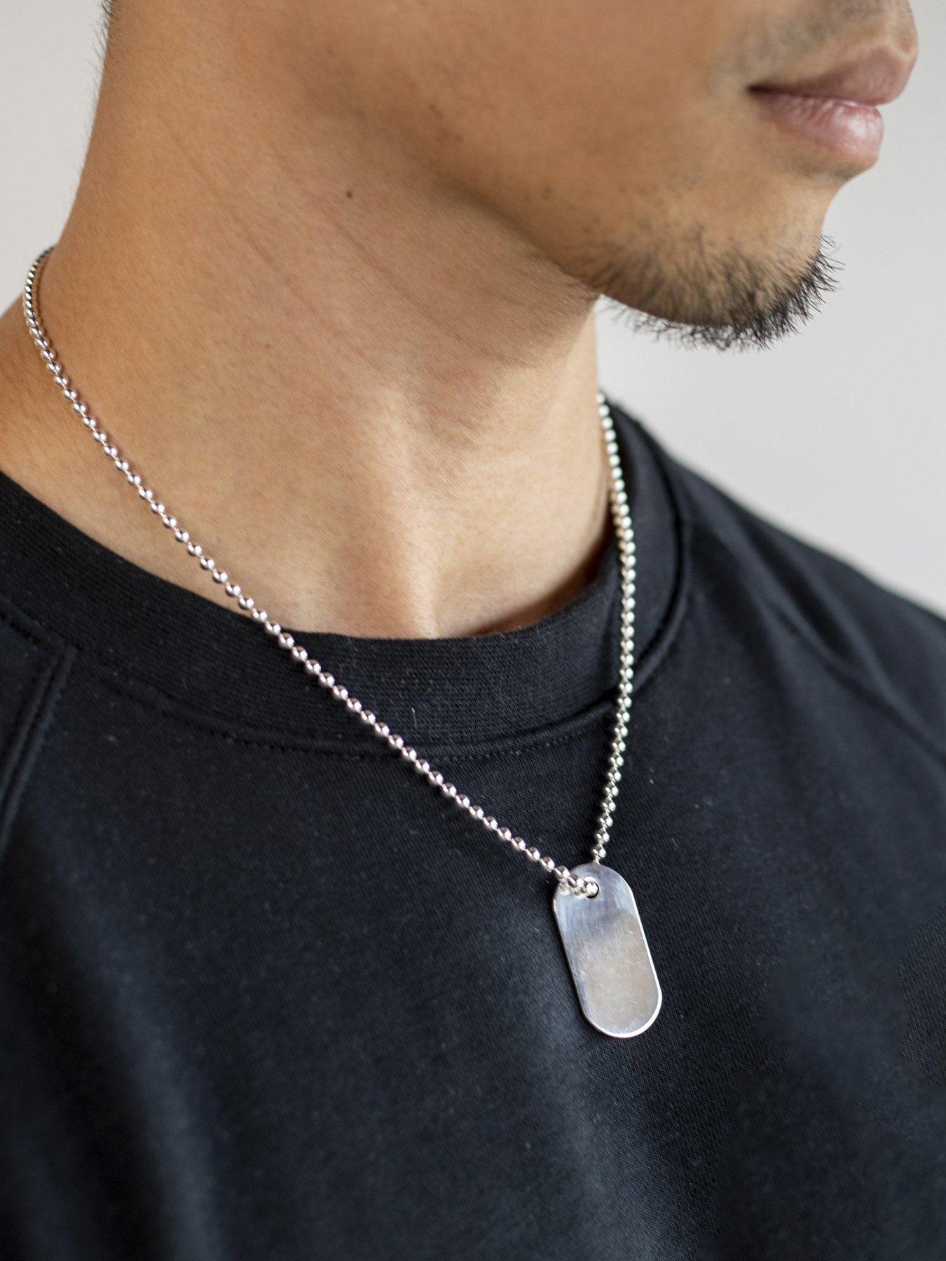 Mens tag necklace sale