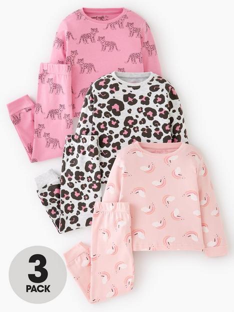 mini-v-by-very-girls-animal-snuggle-fit-pyjama-set-3-pack-multi