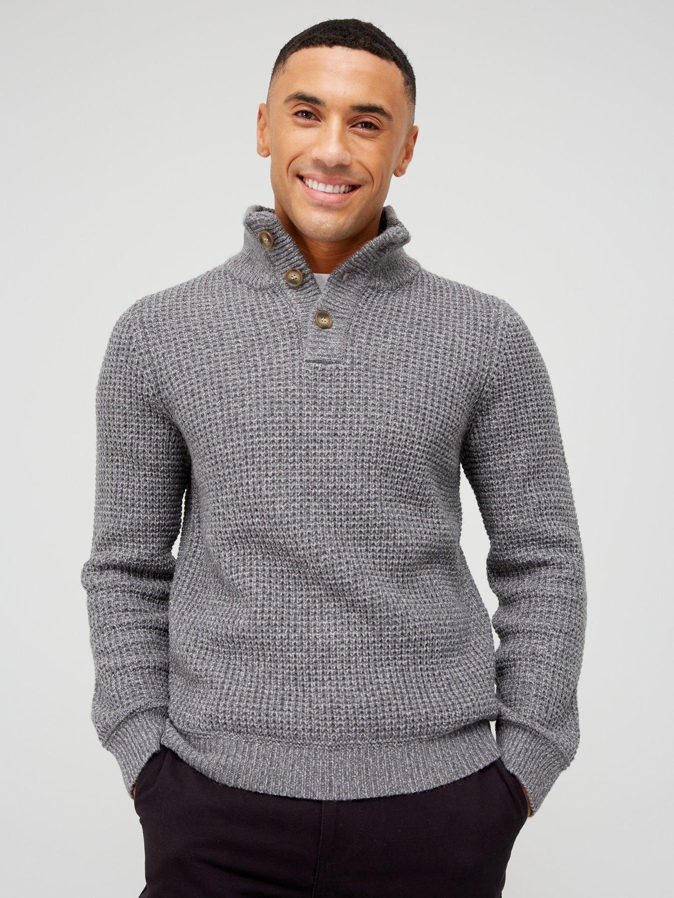 discount 85% Pull&Bear jumper Gray M MEN FASHION Jumpers & Sweatshirts Knitted 