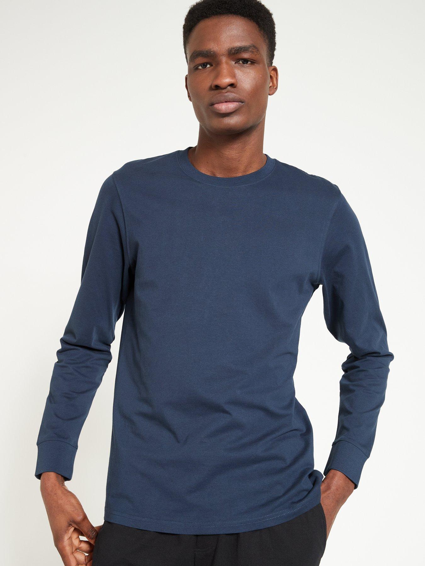 Navy long best sale sleeve top