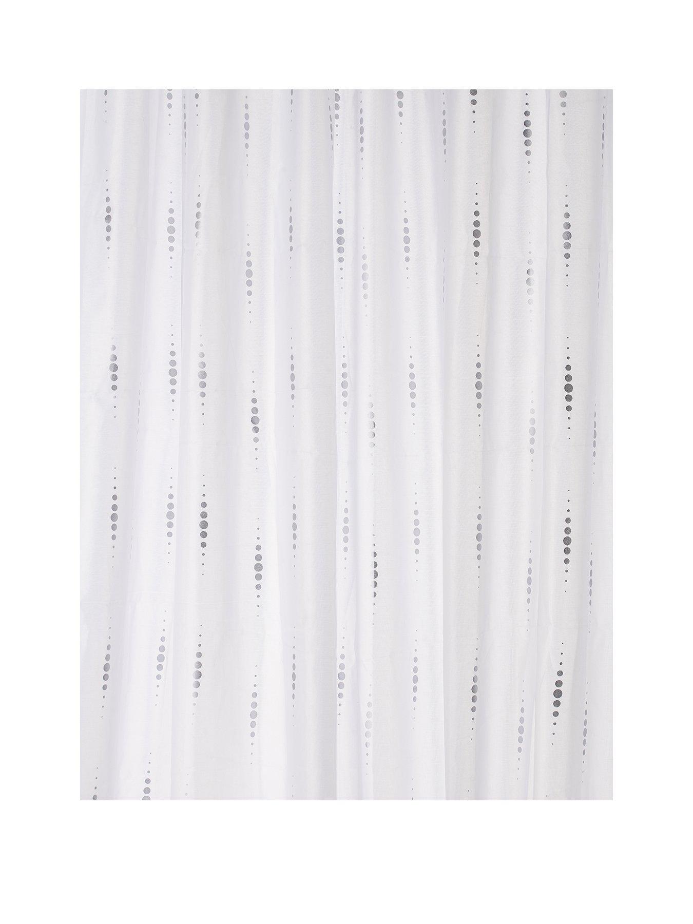 croydex-silver-dotty-shower-curtain