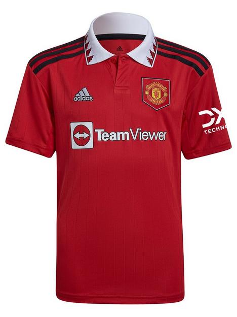 adidas-junior-manchester-united-home-2223-short-sleevenbspreplica-shirt-red