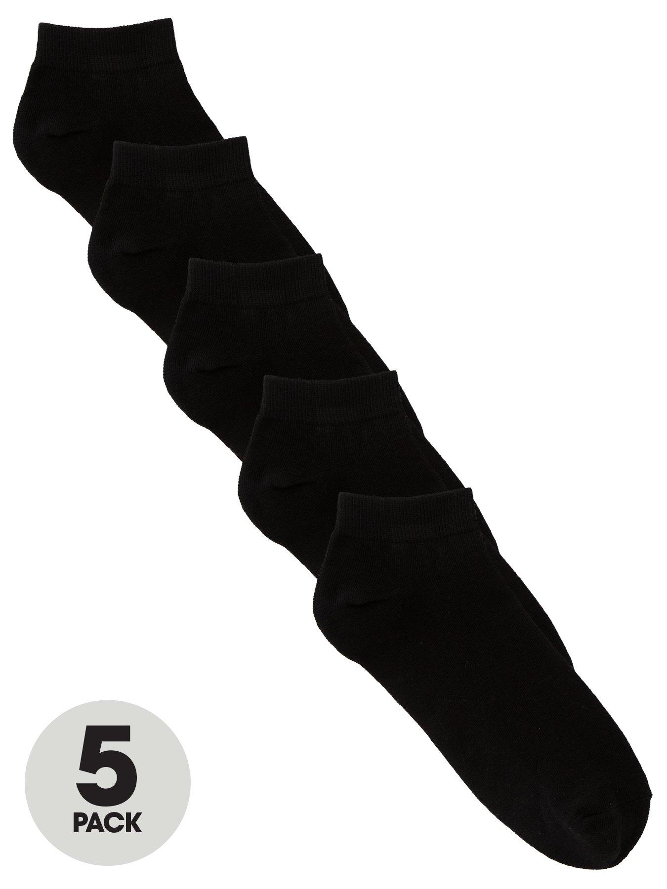 the-very-collection-5-pack-cotton-rich-trainer-sock-black