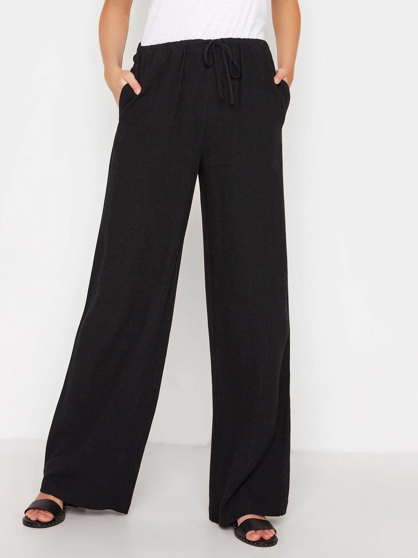 long-tall-sally-linen-blend-wide-legnbsptrouser-black