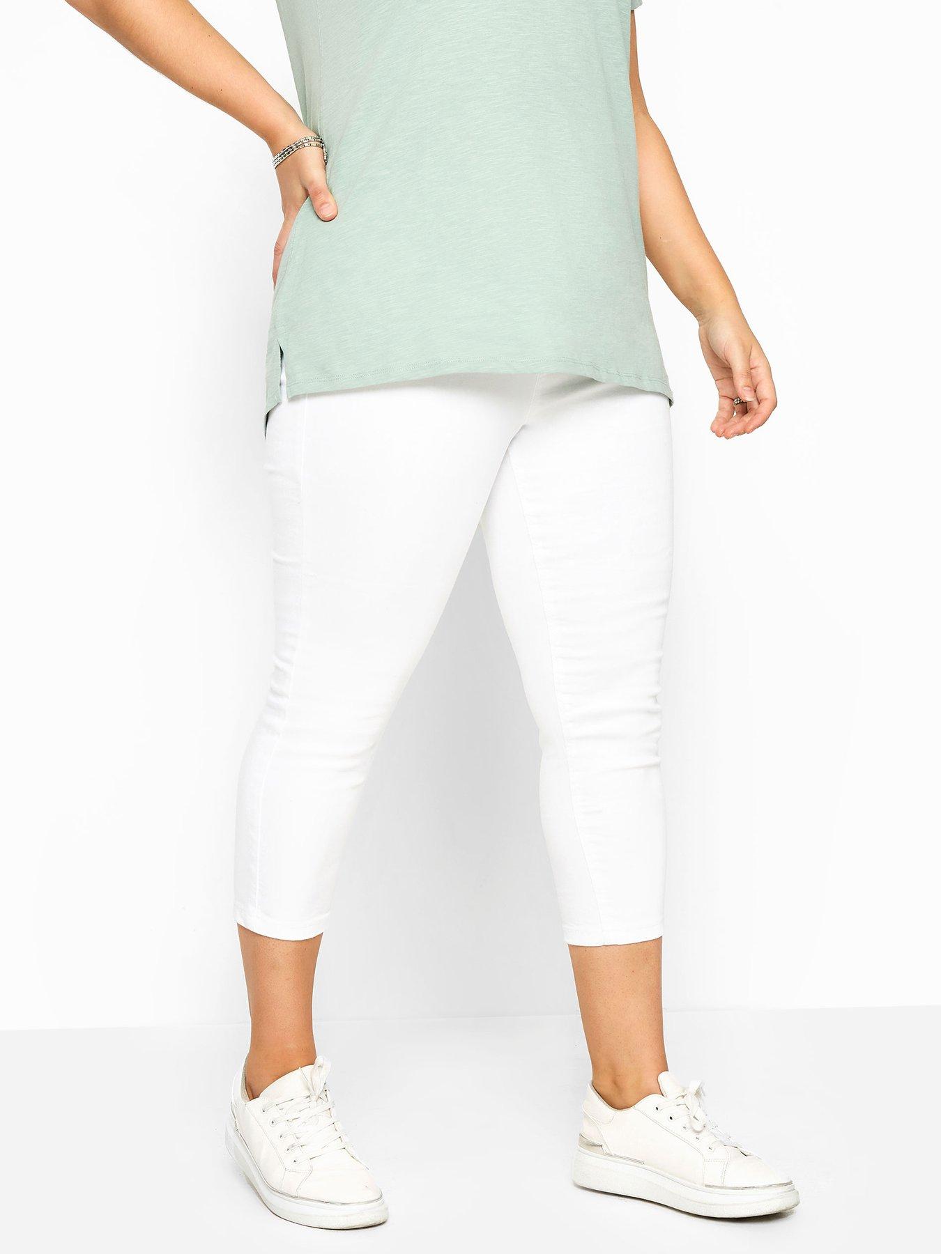 Yours Crop Jenny Jeggings - Off-White