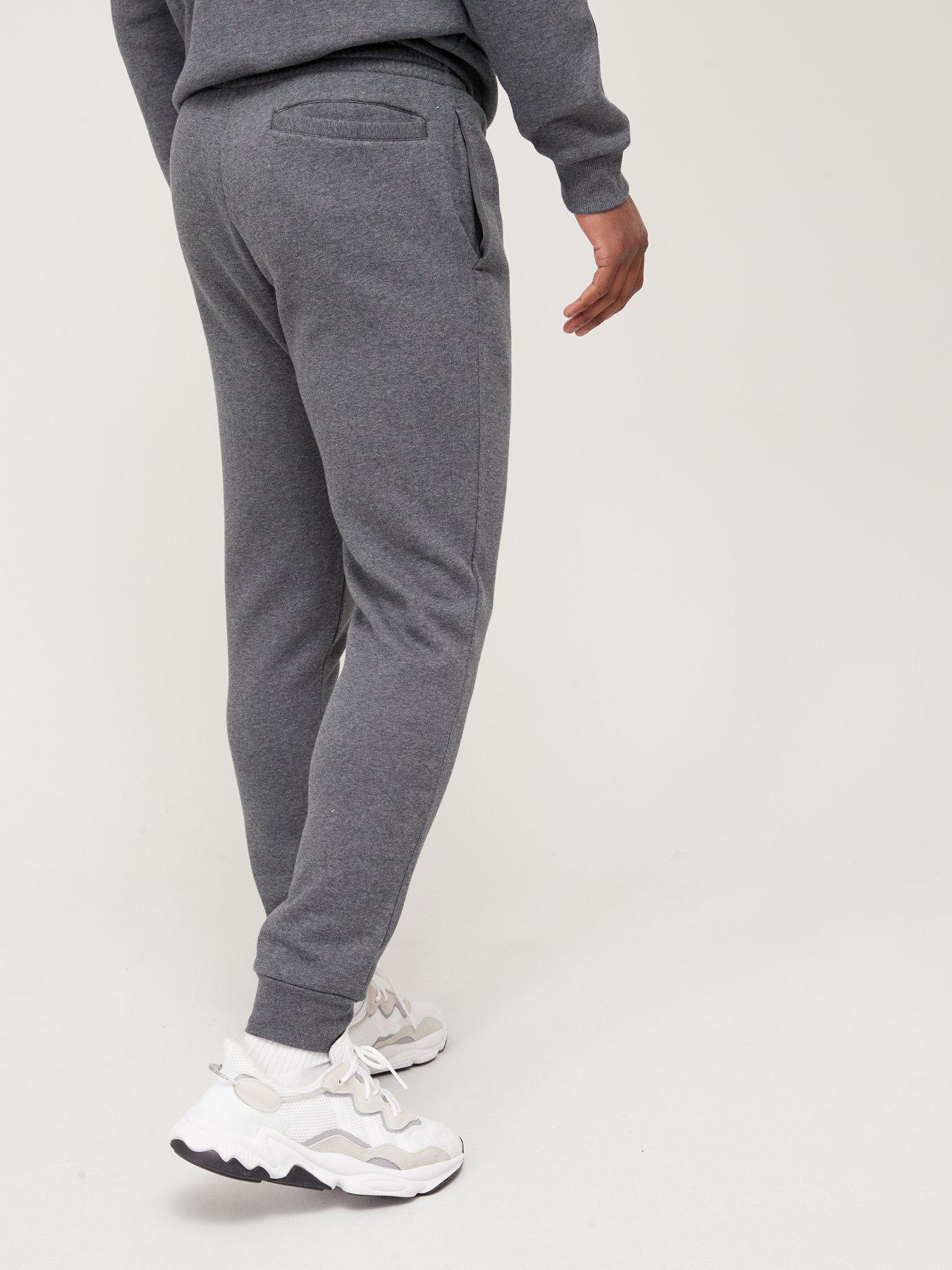 adidas-sportswear-essentials-fleece-regular-tapered-joggers-greyblackstillFront