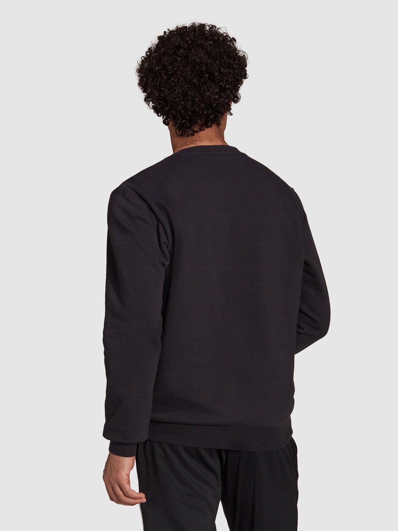 adidas-sportswear-essentials-fleece-sweatshirt-blackwhitestillFront