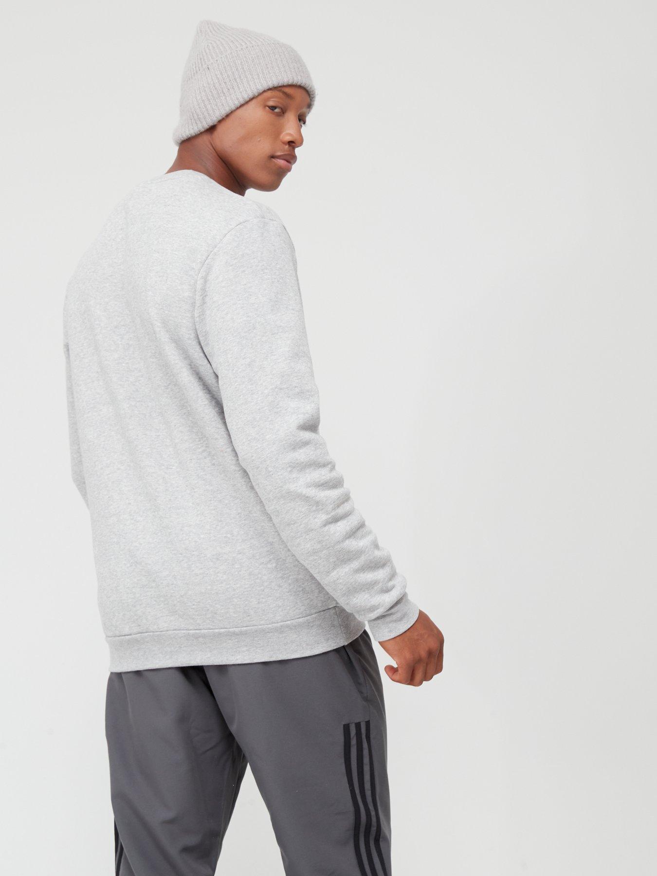 adidas-sportswear-essentials-fleece-sweatshirt-greyblackstillFront