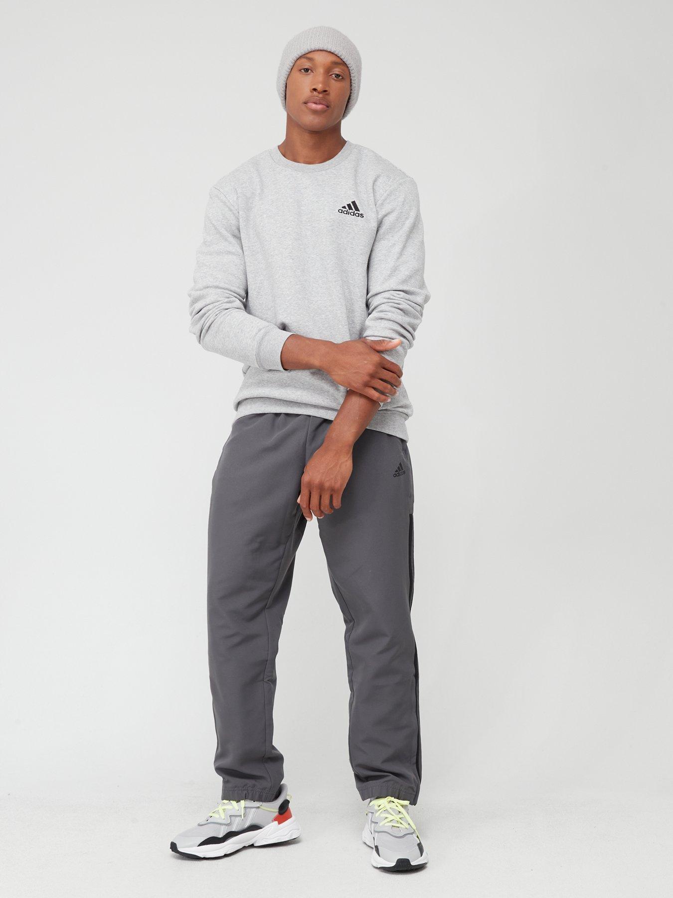 adidas-sportswear-essentials-fleece-sweatshirt-greyblackback