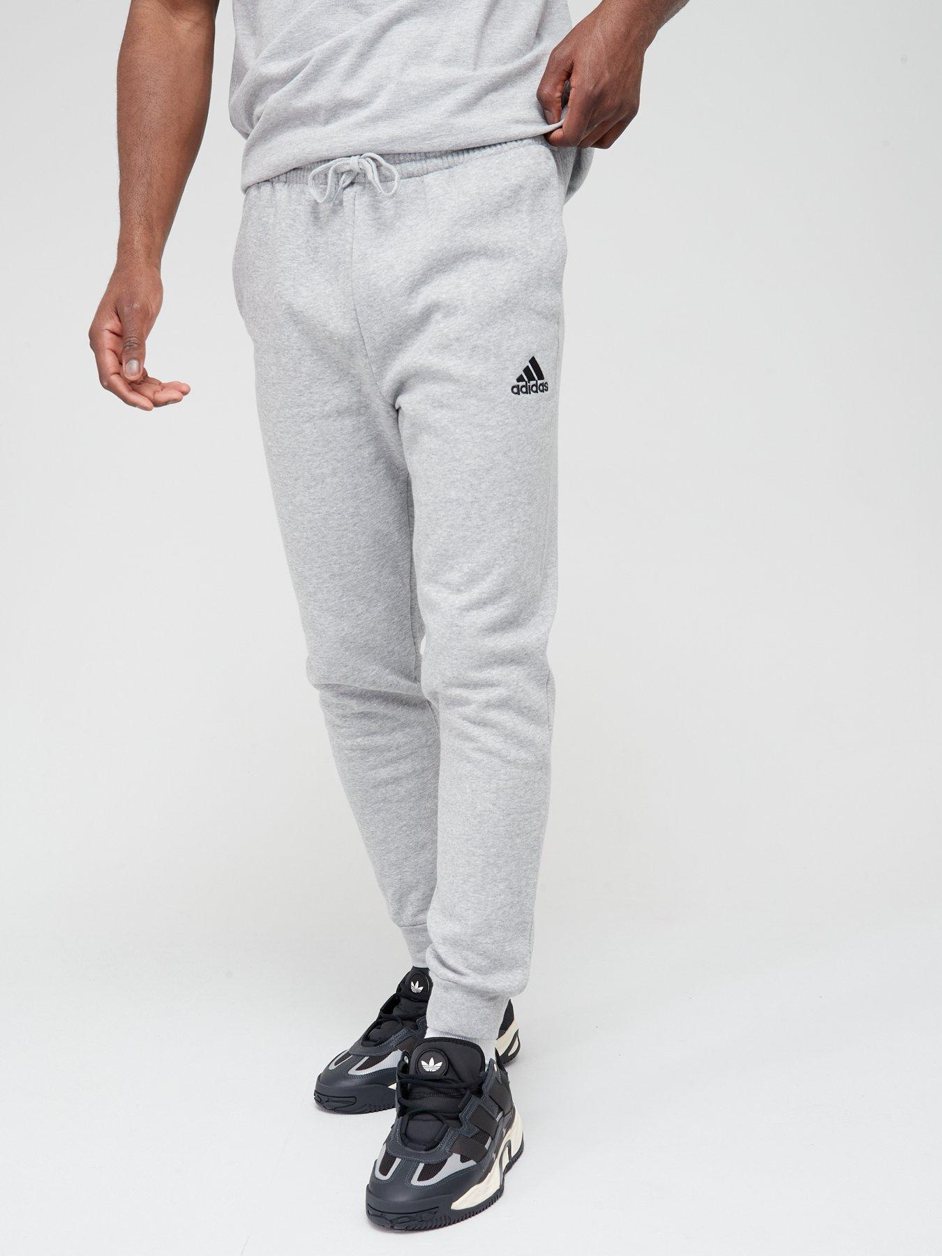 adidas Sportswear Essentials Fleece Regular Tapered Joggers Grey Black Very Ireland