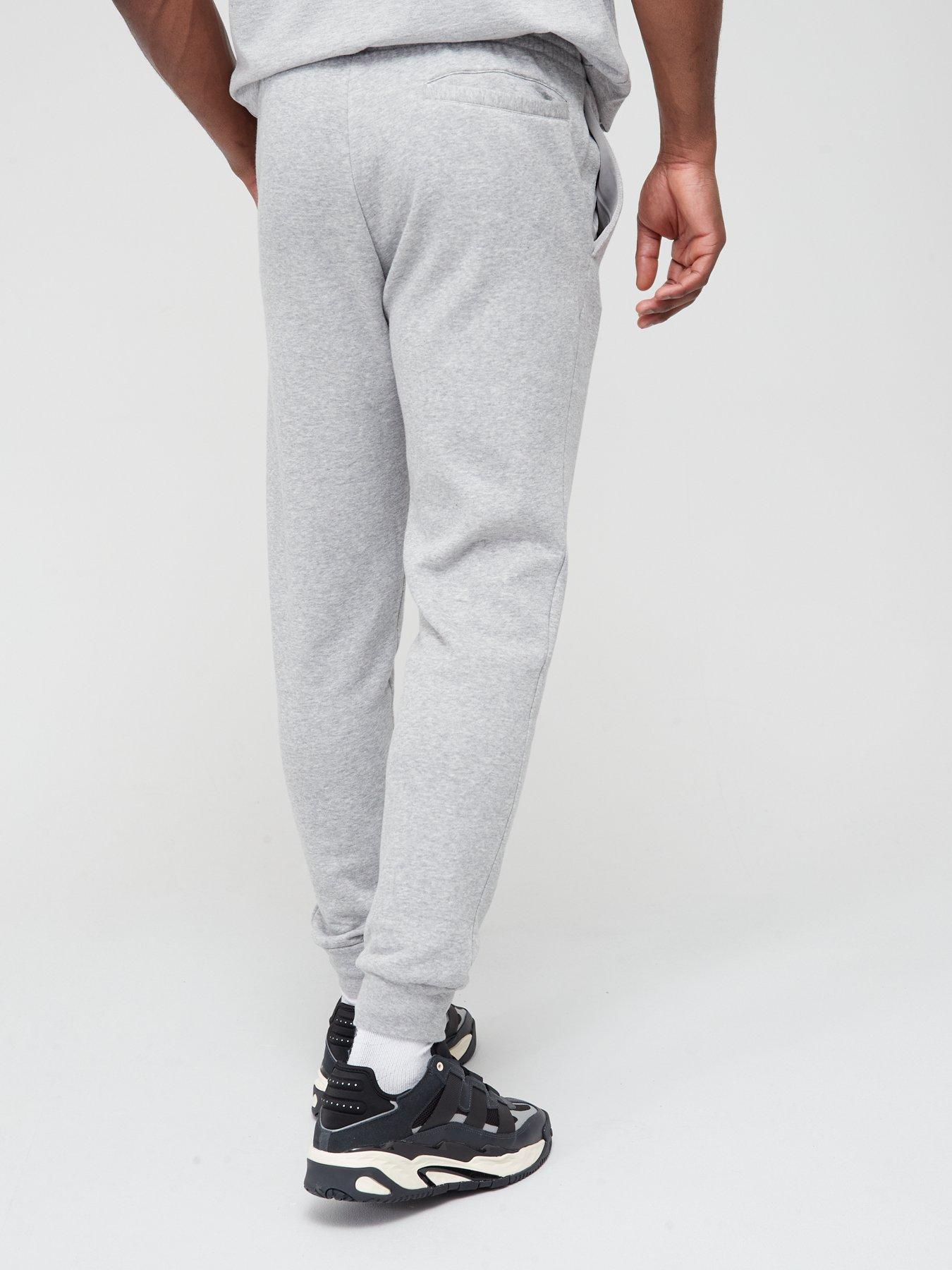 adidas-sportswear-essentials-fleece-regular-tapered-joggers-greyblackstillFront