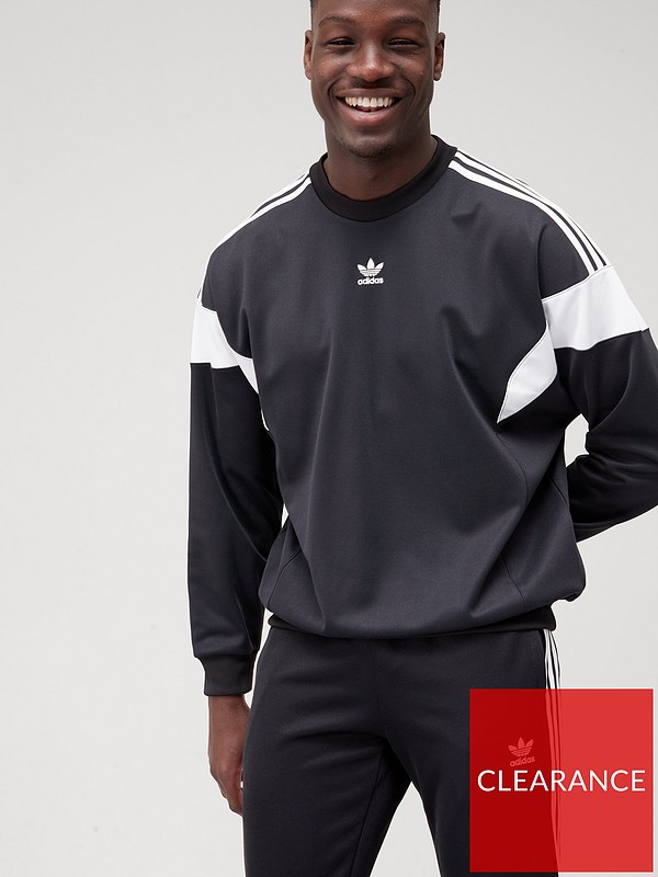 adidas Originals Adicolor Classics Cut Line Crew Sweatshirt - Black | Very  Ireland