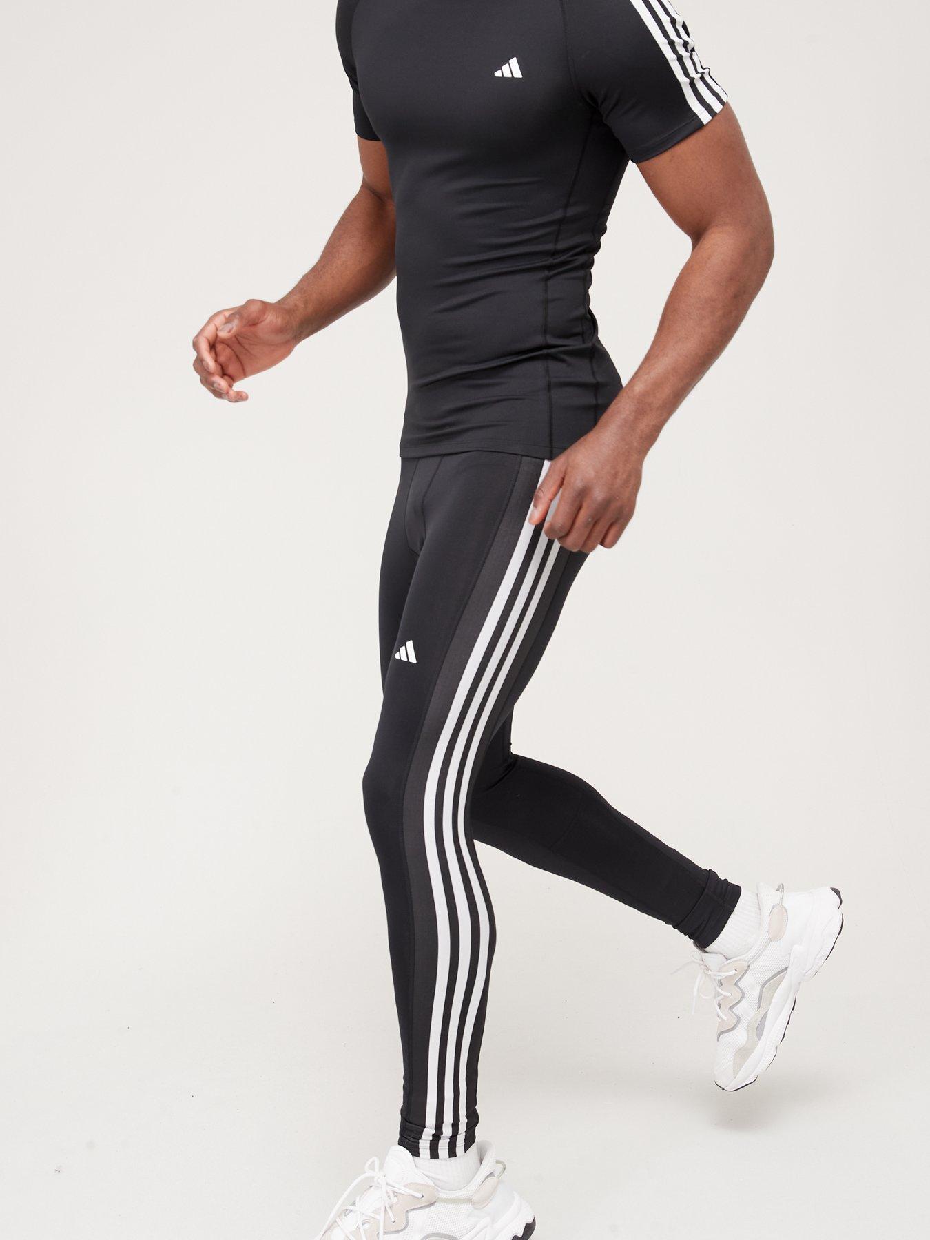 Performance Techfit 3-stripes Training Long Leggings - Black