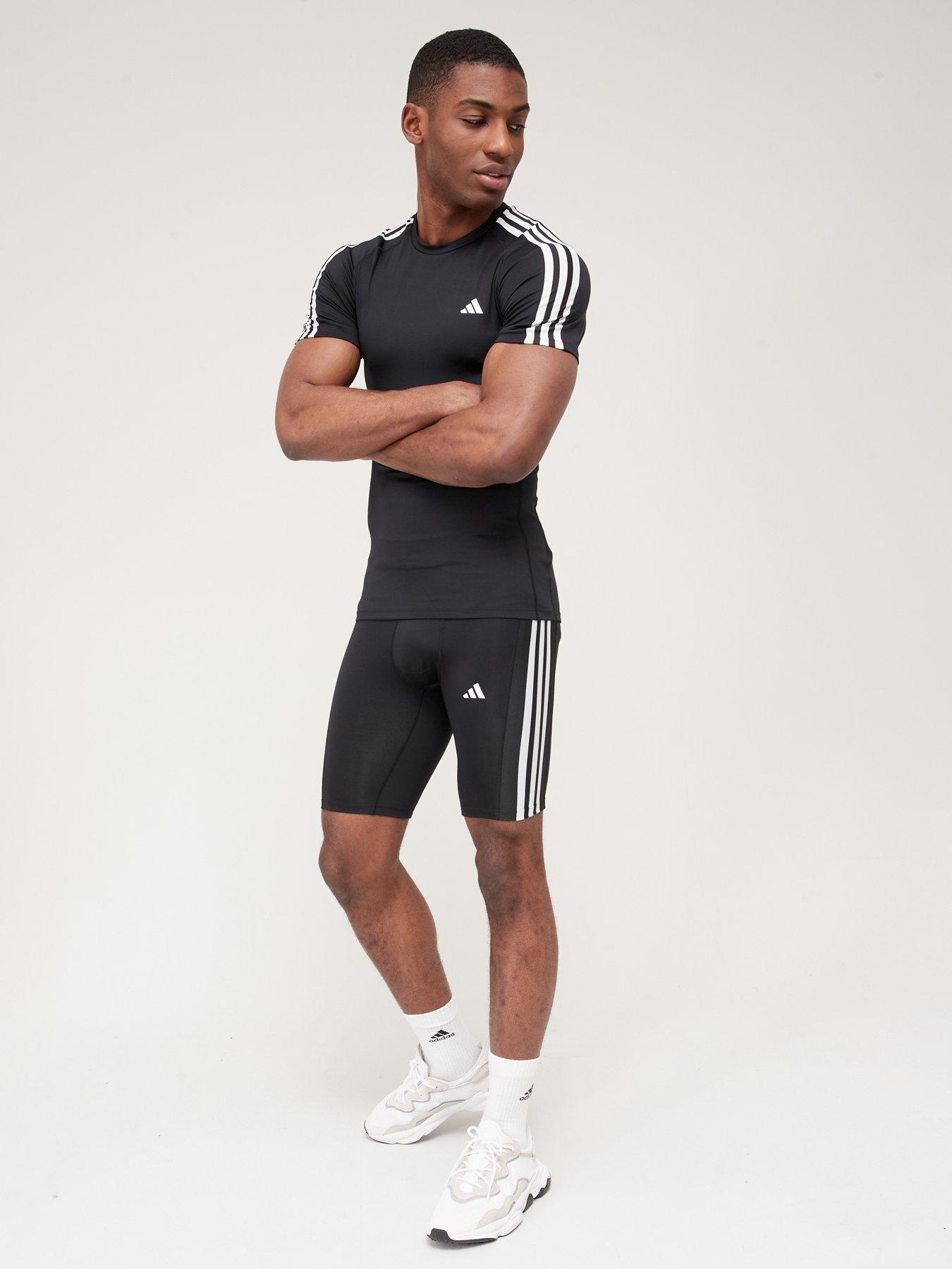 Black adidas Techfit 3-Stripes Leggings