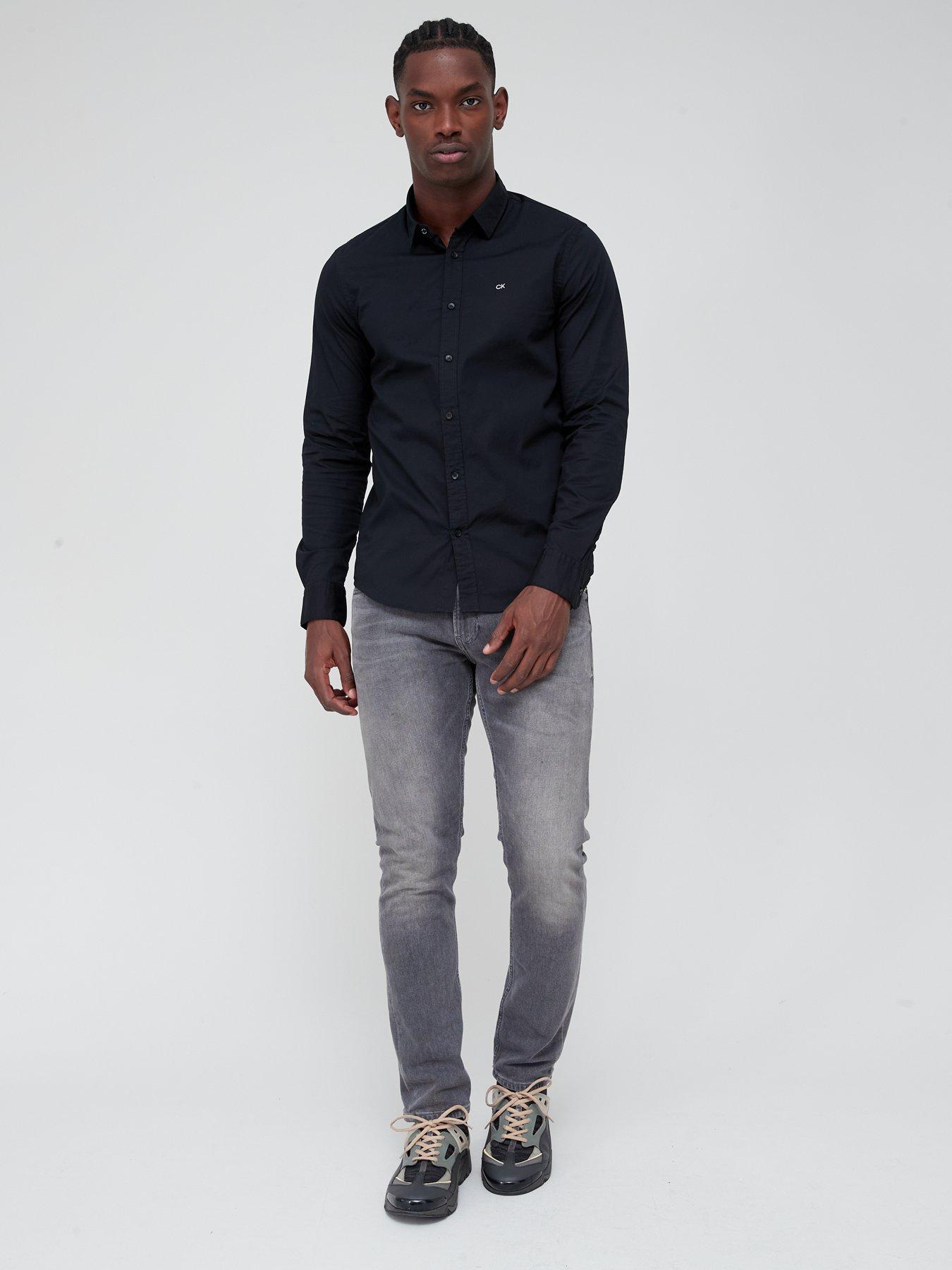 calvin-klein-slim-fit-stretch-poplin-shirt-blackback