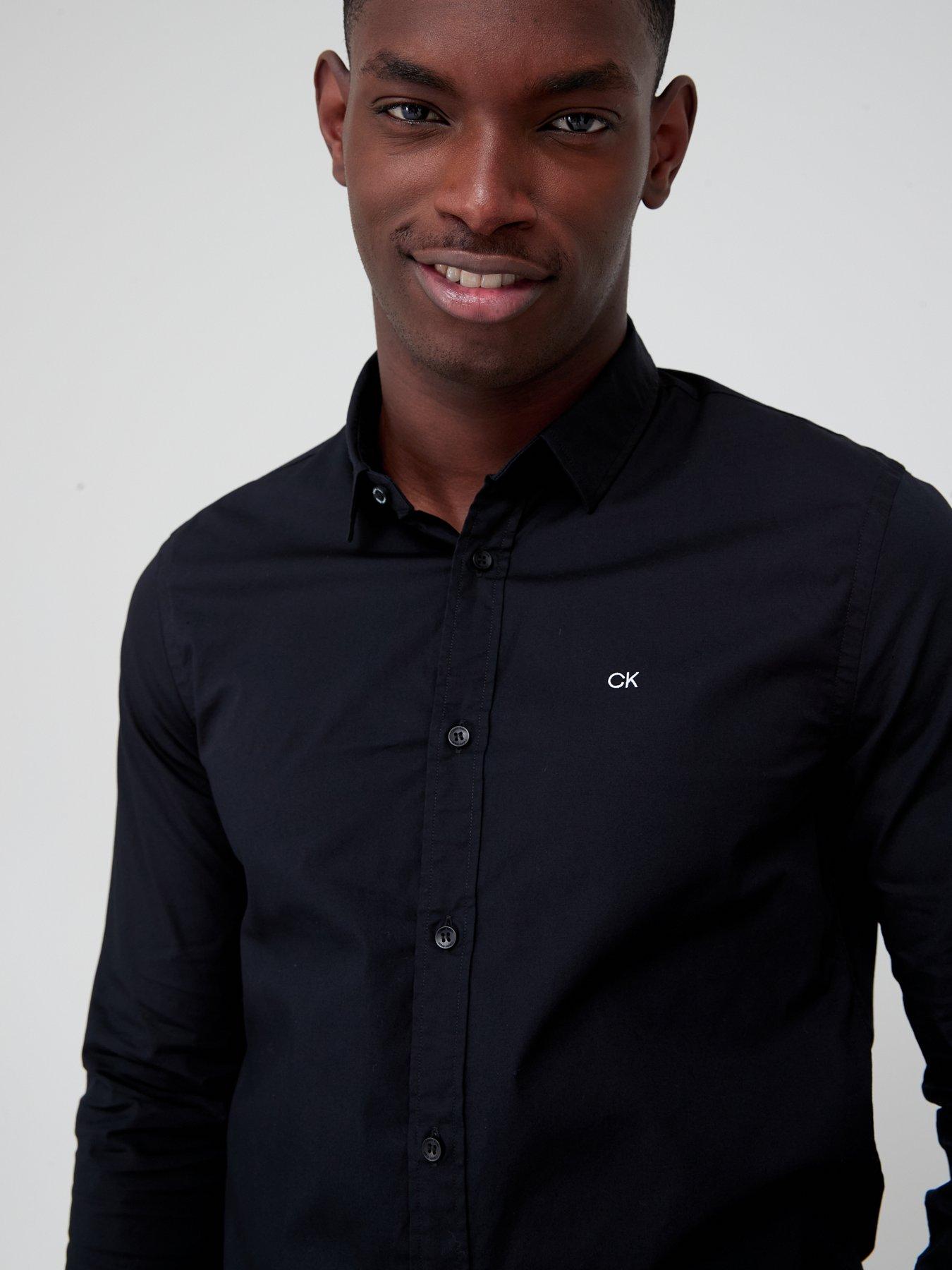 calvin-klein-slim-fit-stretch-poplin-shirt-blackoutfit