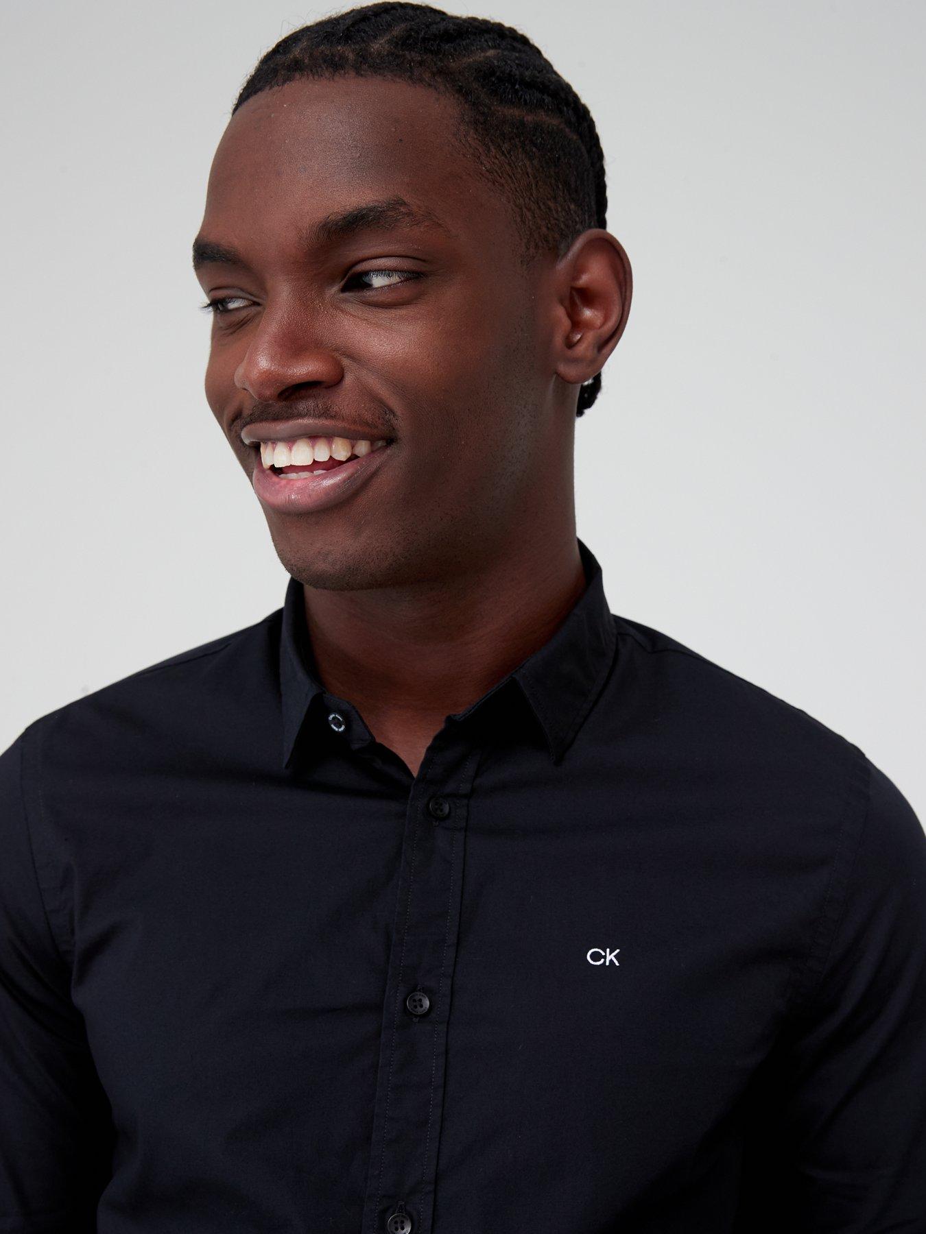 calvin-klein-slim-fit-stretch-poplin-shirt-blackdetail