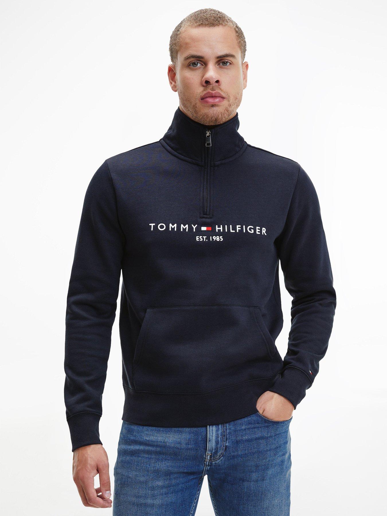 tommy-hilfiger-tommy-hilfiger-tommy-logo-14-zip-sweat-navy