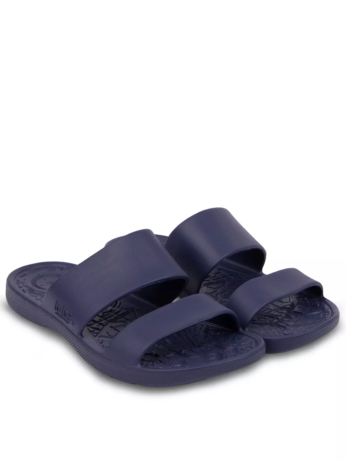 Totes Womens Sol Bounce 2-Strap Sandals - Navy Blue, 11 - Fry's