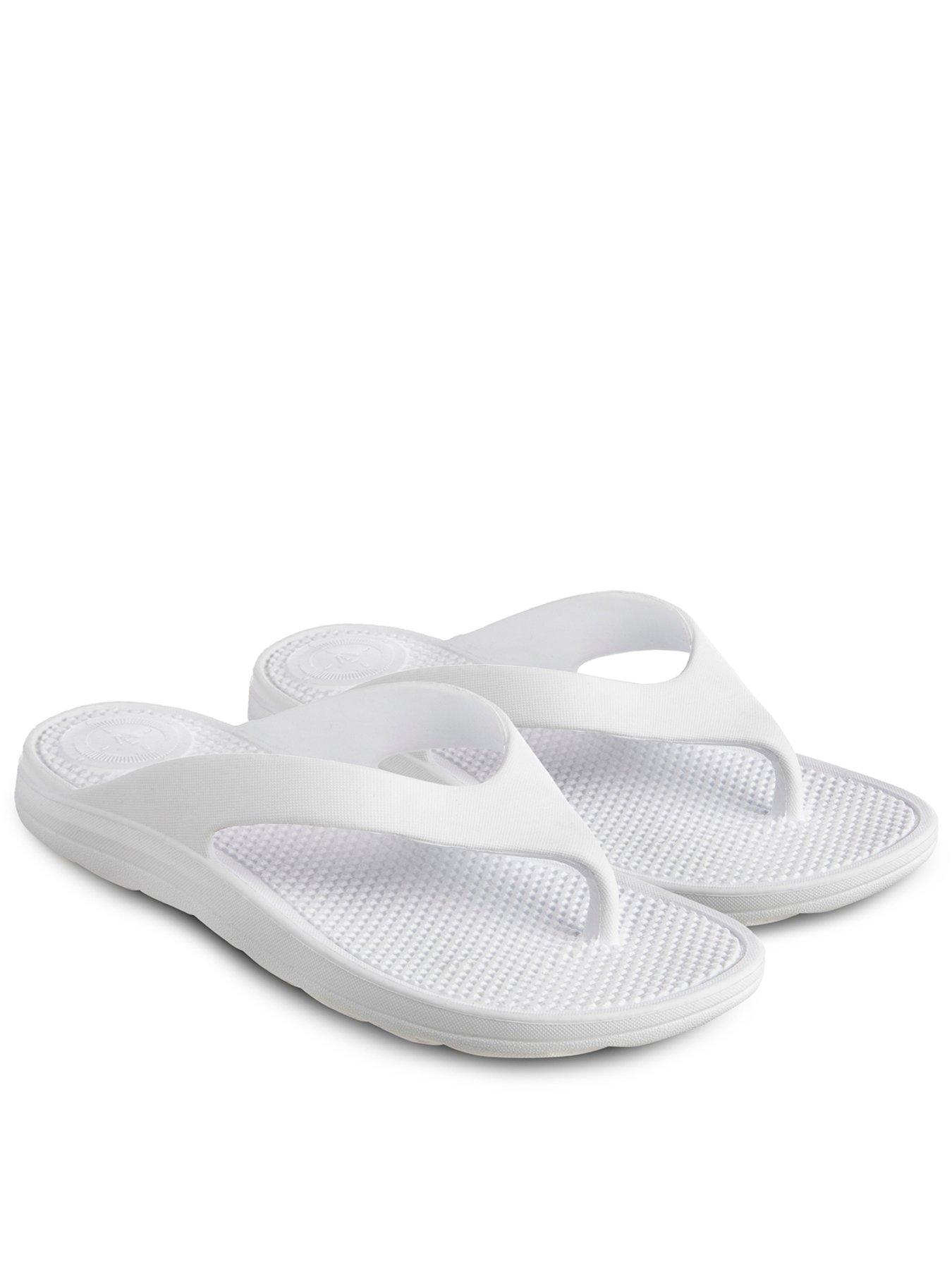 TOTES Ladies Solbounce with Toe Post Sandals - White