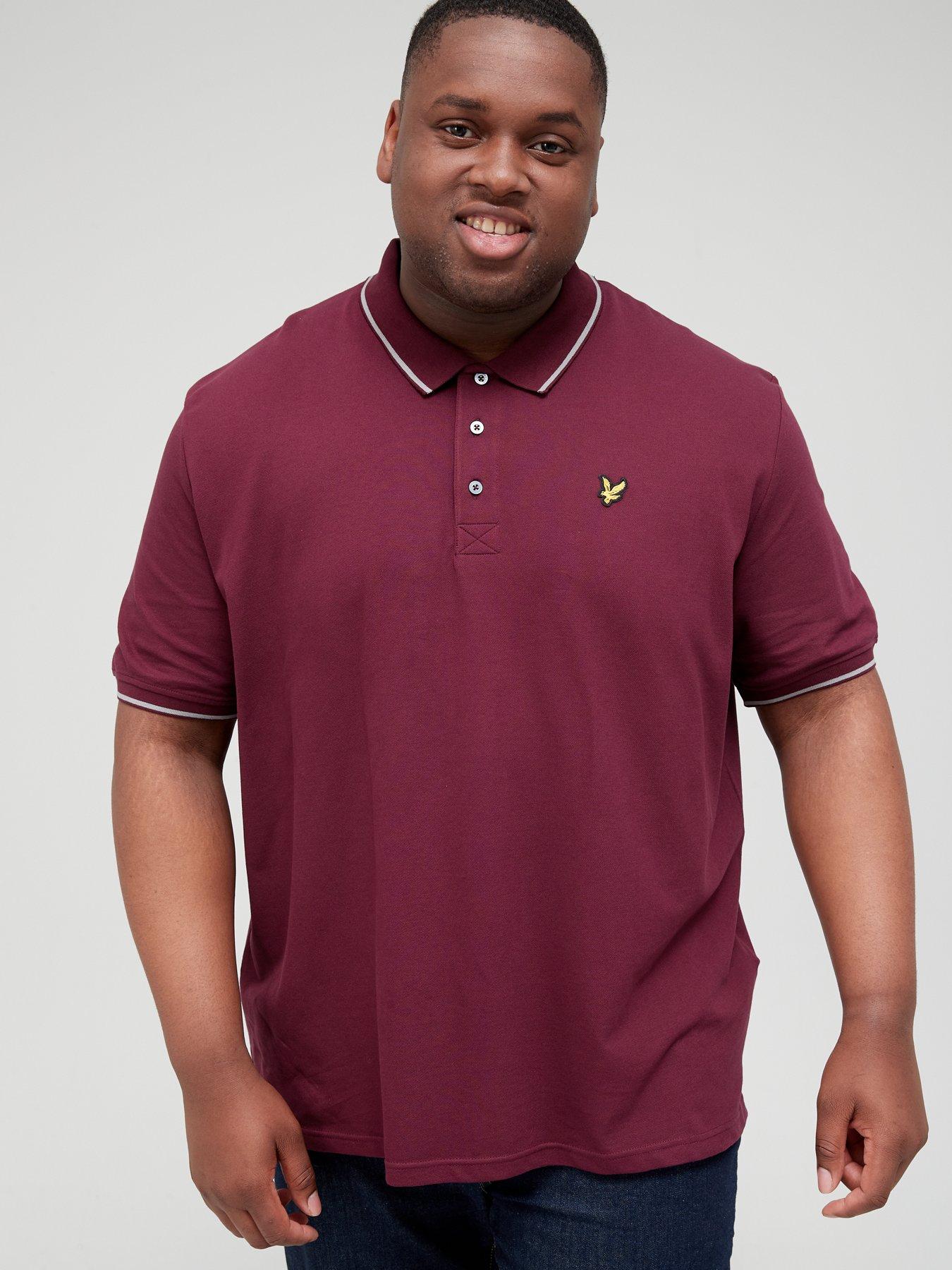 Burgundy and shop white polo shirt