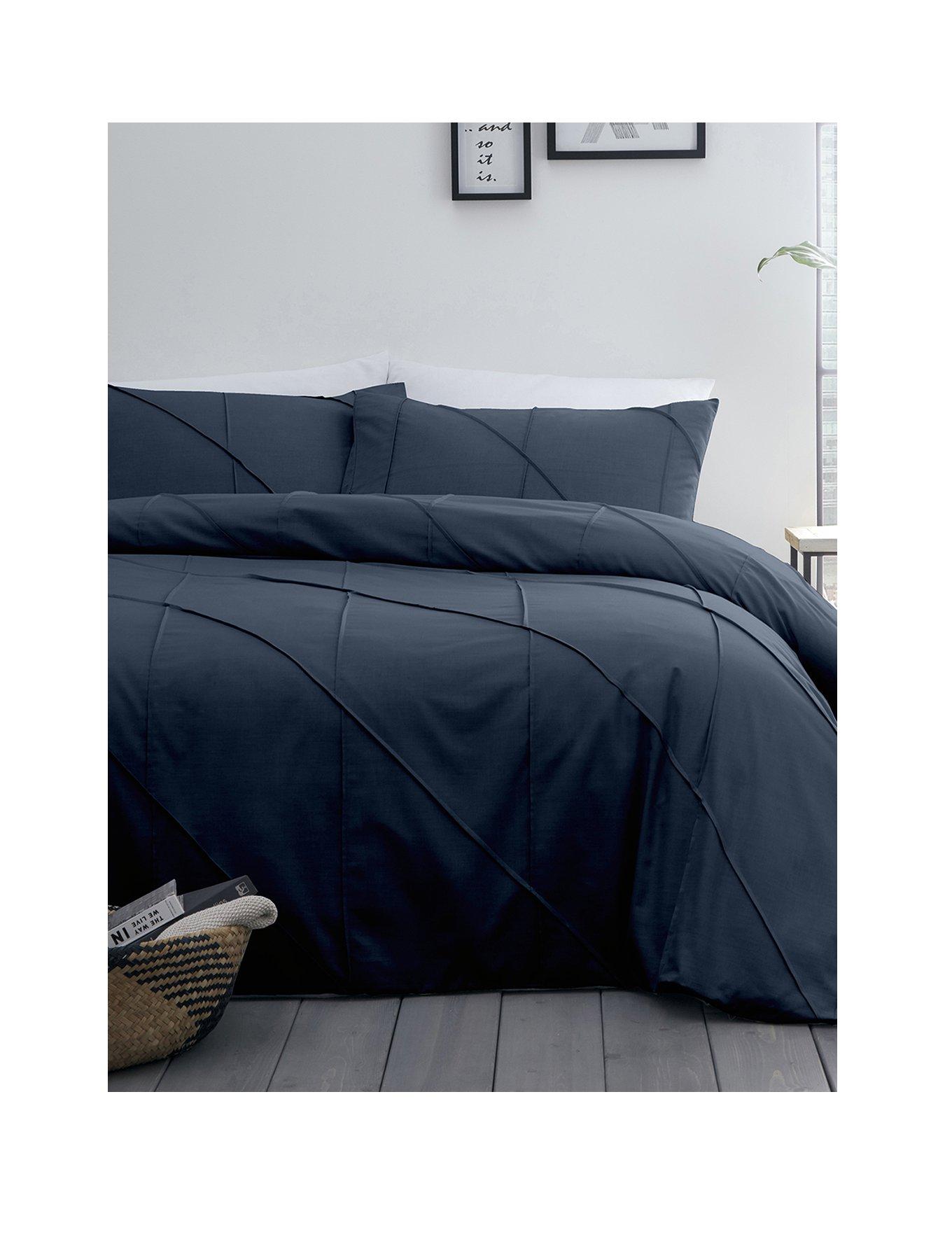 undefined Serene Dart Navy Single Duvet Cover Set