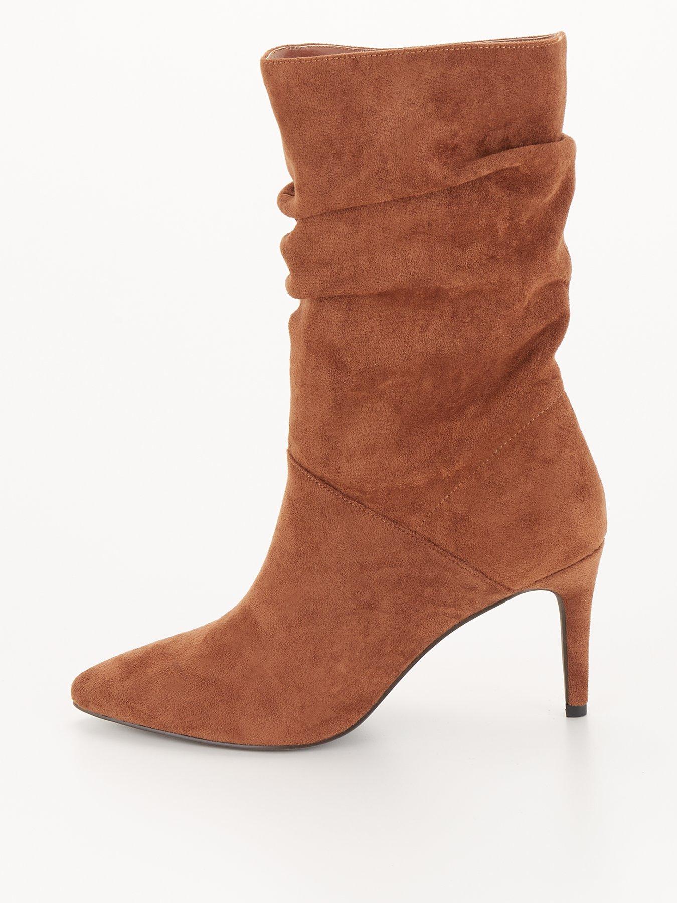 Tan calf store boots women's